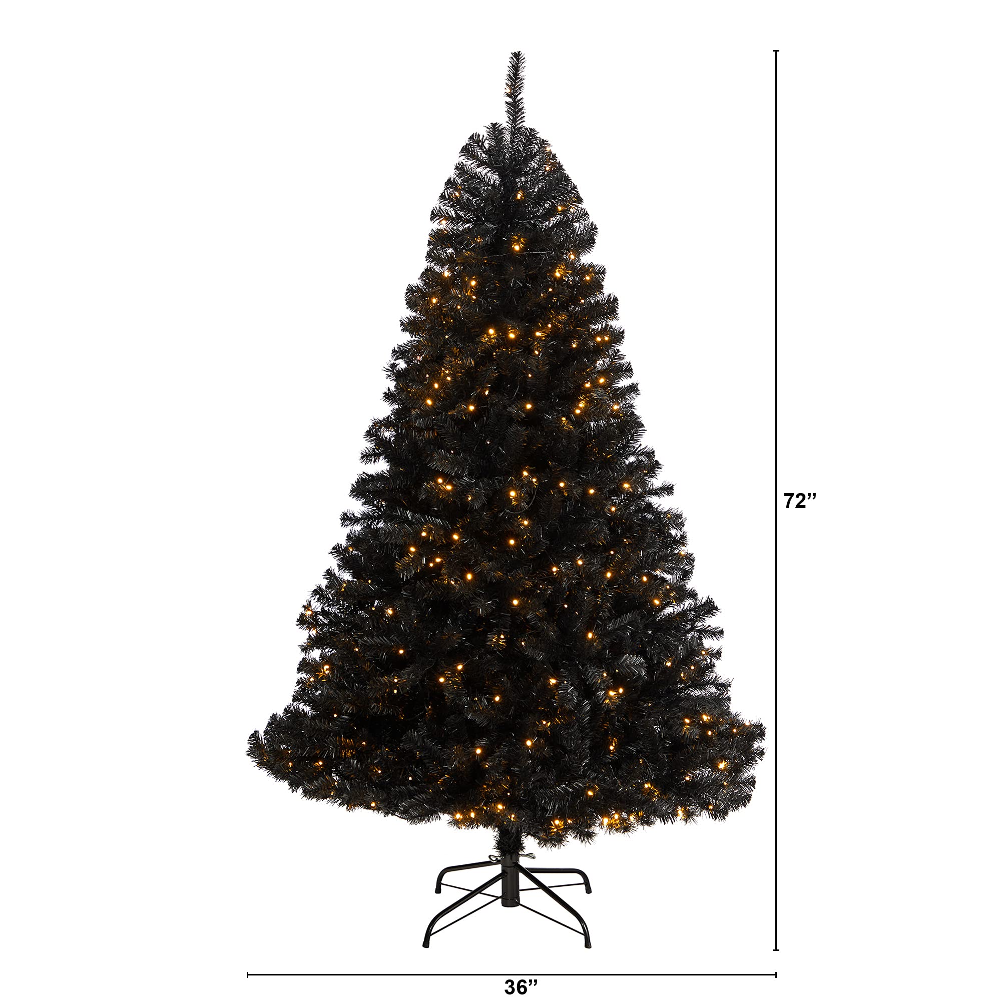 Nearly Natural 6ft Pre-Lit Artificial Christmas Tree with 400 Clear LED Lights & 1036 Tips - Perfect for Home, Office & Holiday Decorations