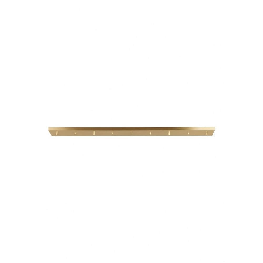 Generation Lighting 7449605-848 48-Inch 5-Port Linear Canopy in Satin Brass Finish - Modern Ceiling Light Fixture for Living Room, Bedroom, or Hallway