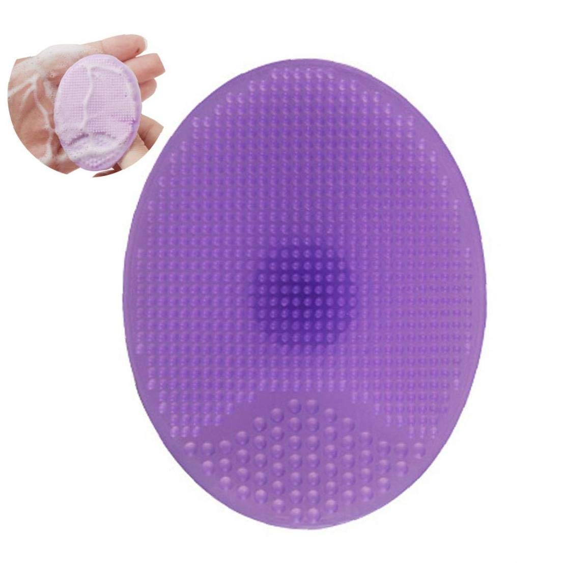 Soft Silicone Face Scrubber for Blackhead Removal - Exfoliating Shower Brush (Purple) - Perfect for Spa & Skincare Routine