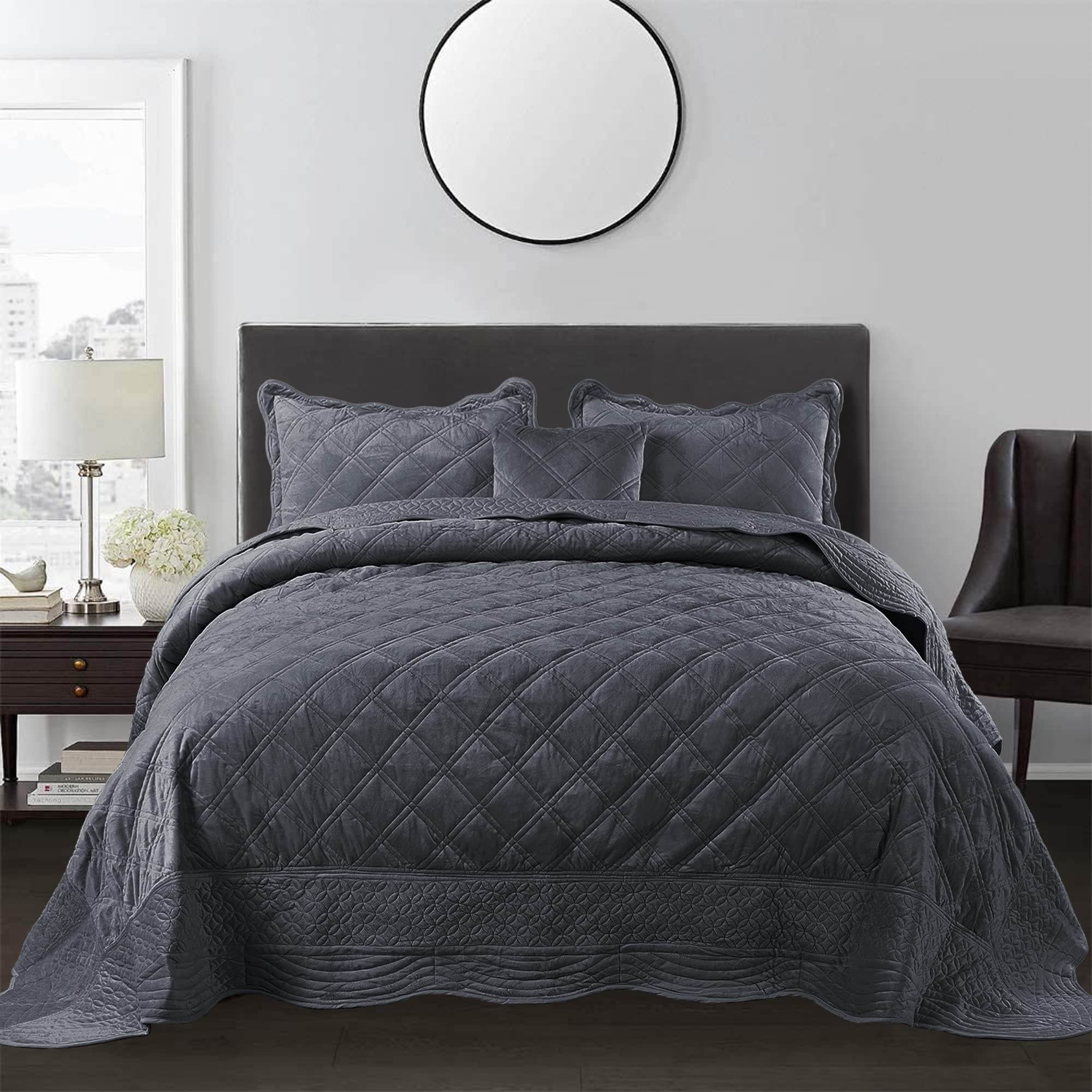Super Soft Microplush 4-Piece Queen Bedspread Set – 110