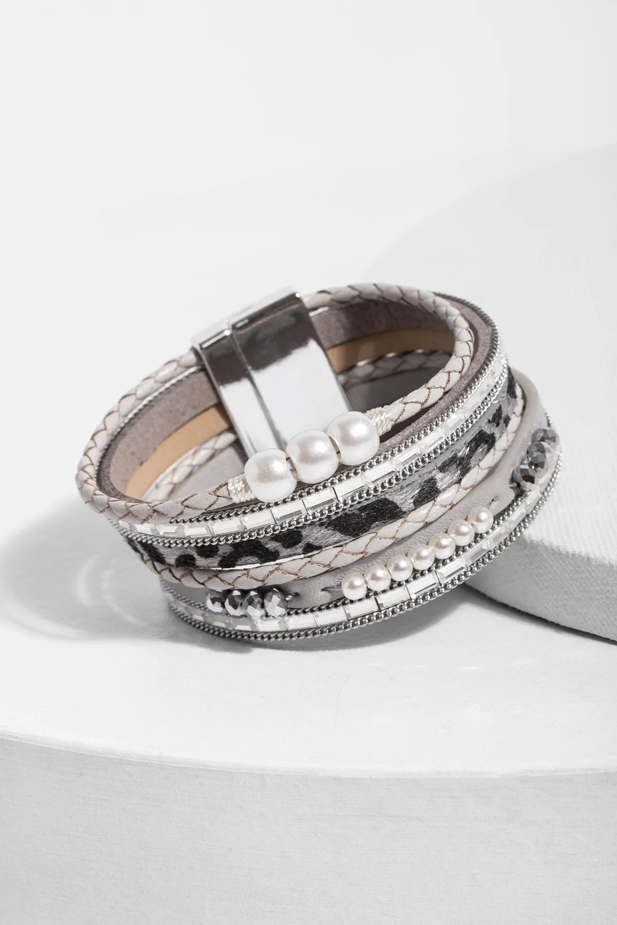 Wild About Pearls Genuine Leather Bracelet for Women - Elegant Pearl Jewelry Gift for Birthday, Anniversary & Special Occasions