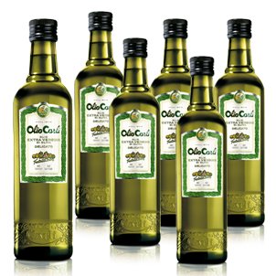 Olio Carli Extra Virgin Olive Oil - 6 Pack (17oz/500ml Each) | Premium Cold-Pressed EVOO for Cooking, Salad Dressing & Healthy Recipes | Perfect for Mediterranean Diet & Gourmet Dishes