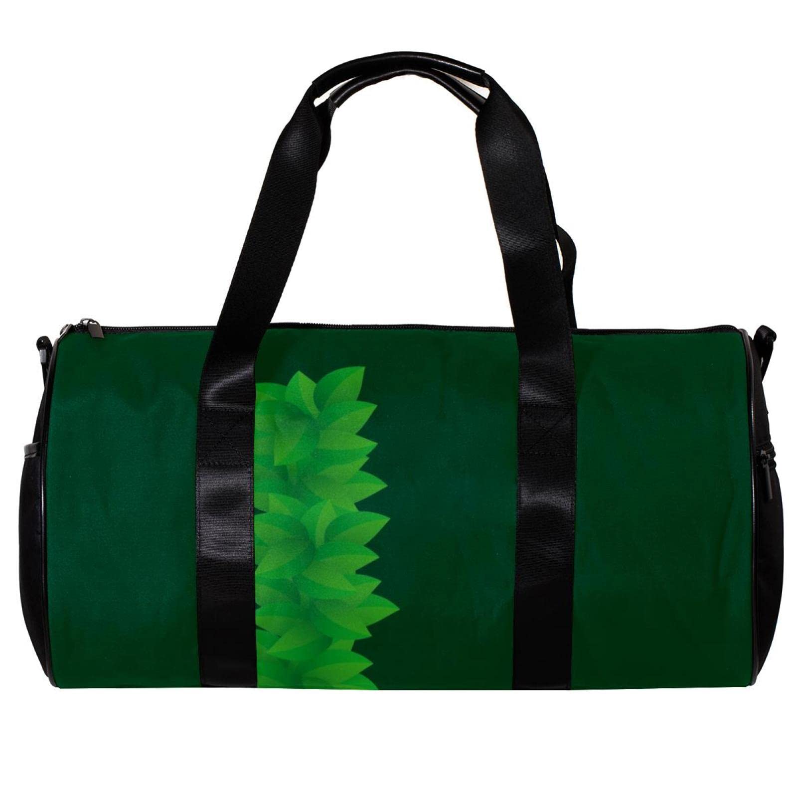 Premium Gym Duffle Bag for Men & Women - Large Capacity Overnight Weekender Travel Bag with Leaf Style Letter L Design - Perfect for Workouts, Travel, and Weekend Getaways (Dark Green)