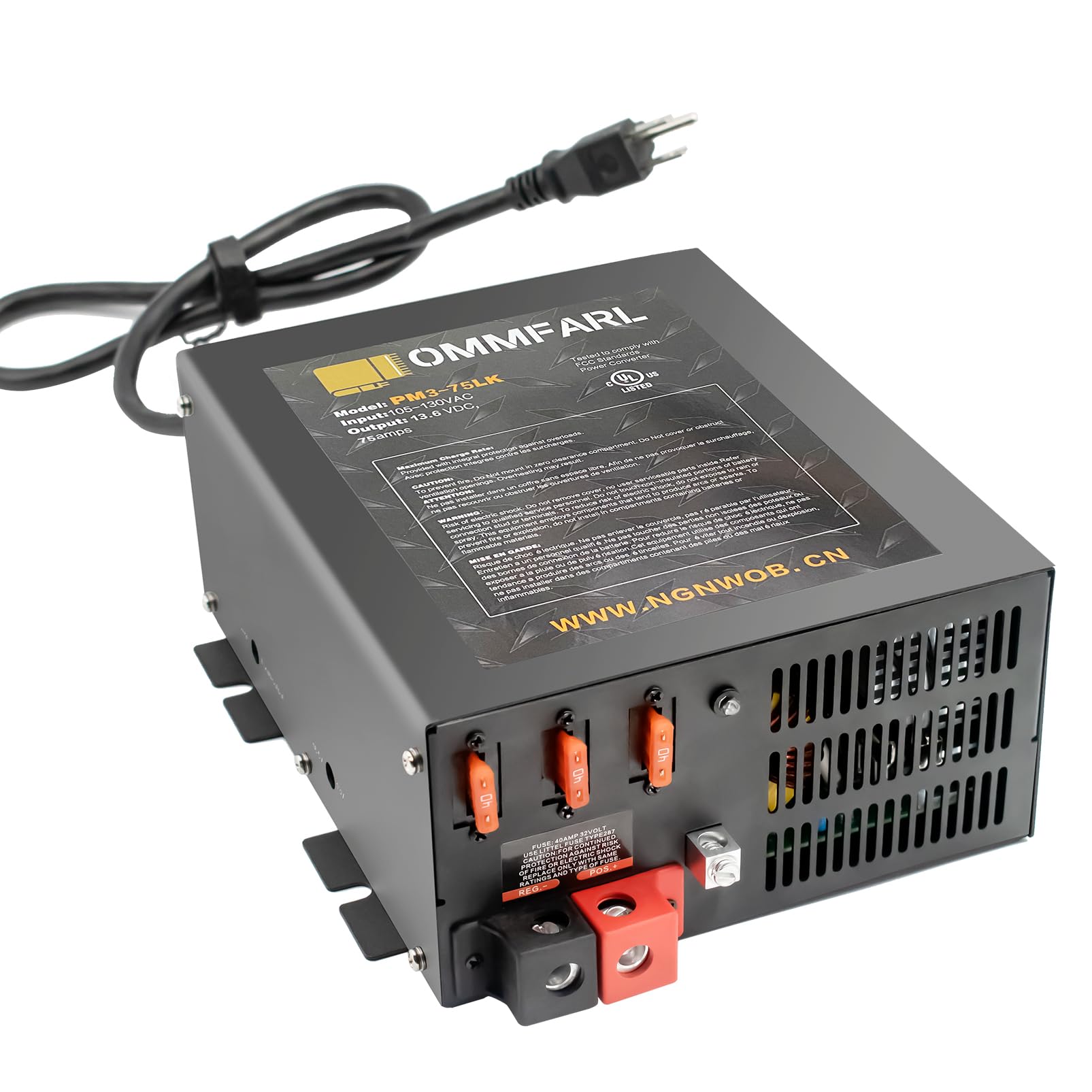 75 Amp RV Power Converter & Battery Charger - Multi-Capacity RV Power Supply for Camping, Boondocking & Off-Grid Adventures
