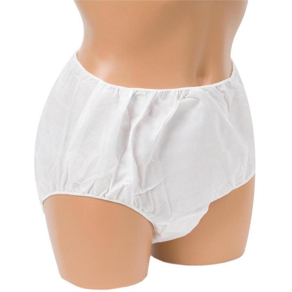 Canyon Rose Women's Disposable Underwear - Breathable Cotton-Like Comfort, White, Large/XL (25 Count Pack) - Ideal for Travel, Postpartum, Hospital & Incontinence Care