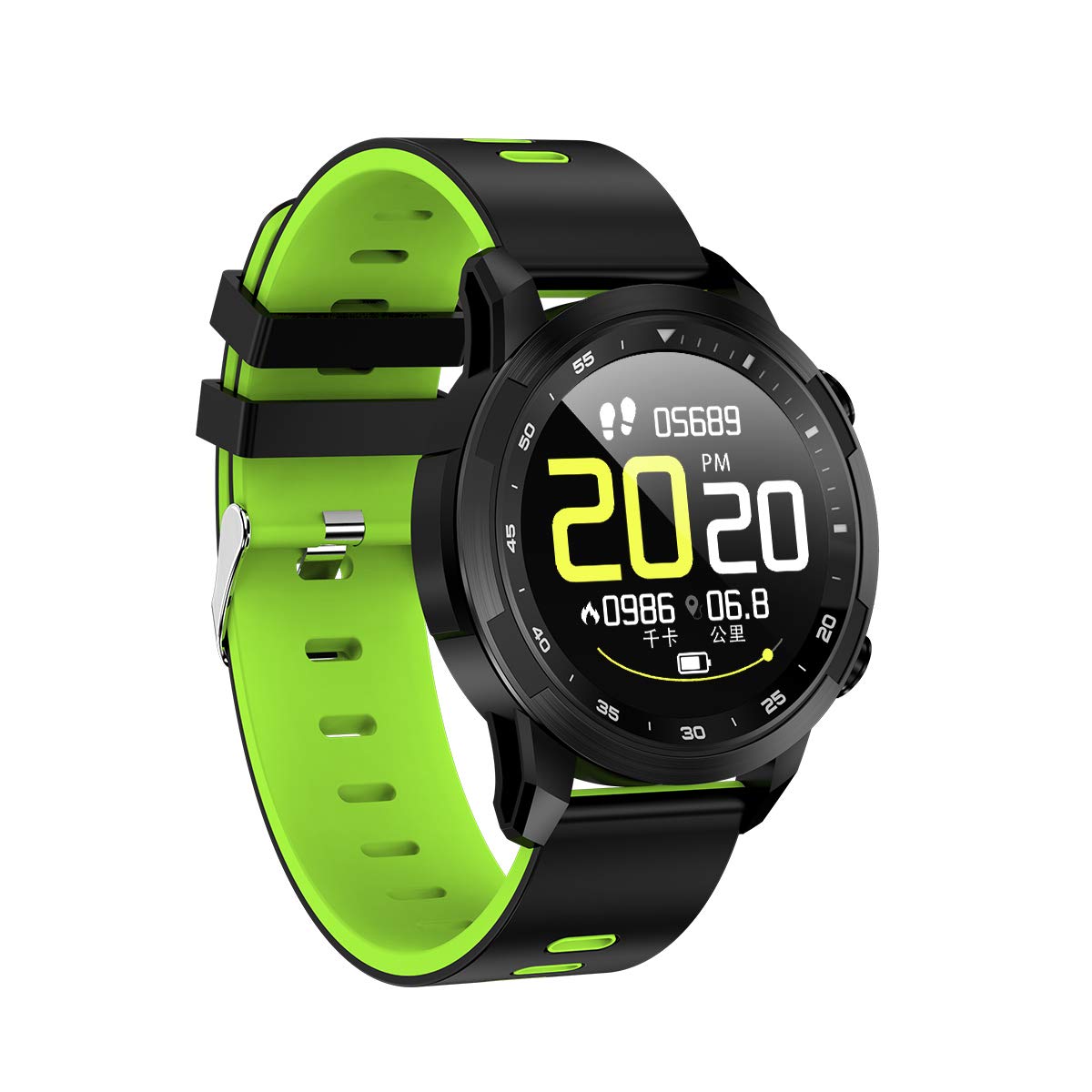 2023 Smart Watch with Blood Oxygen (SpO2) & Blood Pressure Monitor, IP67 Waterproof Fitness Tracker with Heart Rate & Sleep Monitoring, Step Counter for iPhone & Android - Perfect for Running, Swimming & Daily Activity Tracking (Green)