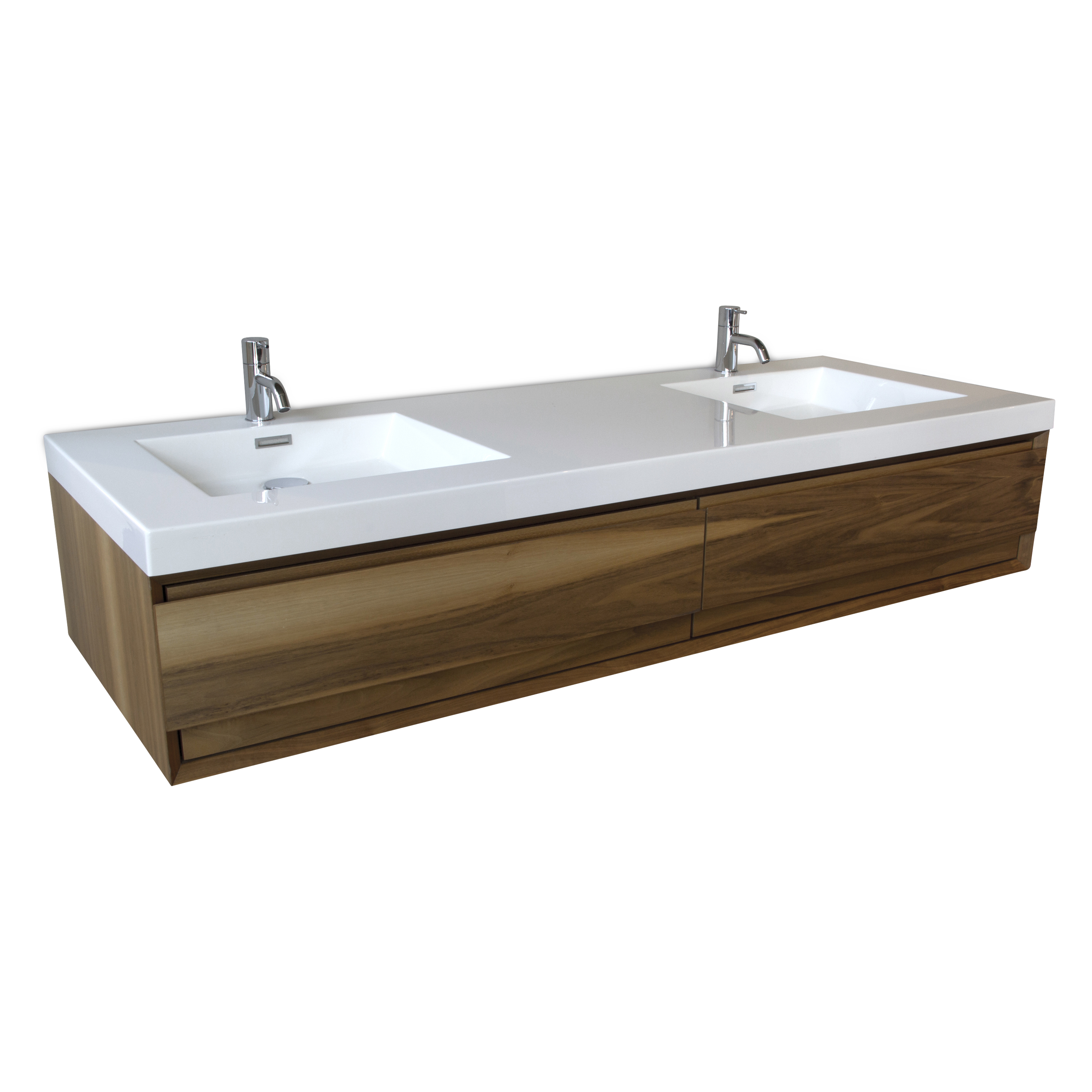 M6010 Vanity with Mirror - Natural Walnut Finish Bathroom Vanity Set for Modern Homes | Perfect for Master Bath, Guest Bath & Powder Room Makeovers