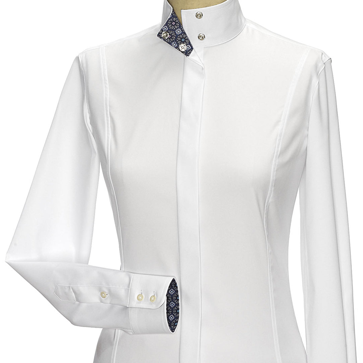 Essex Classics Women's Princess Flora Fitted Long Sleeve Blouse - Elegant Office Wear & Formal Occasions