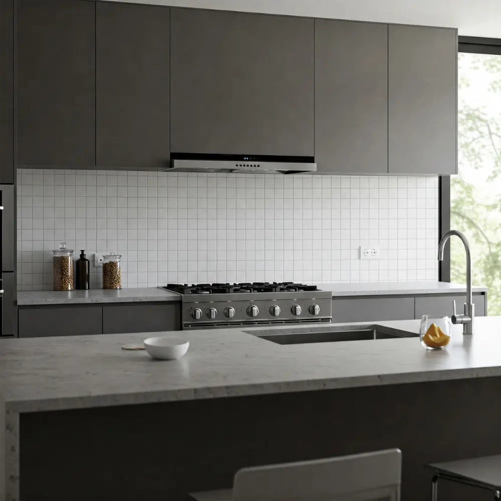 Premium White Matte Porcelain Mosaic Tile 1