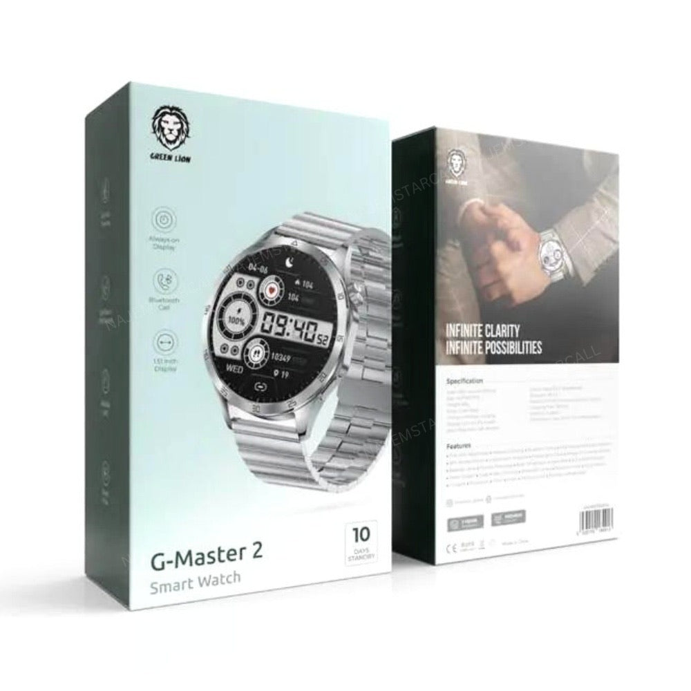 Green Lion G Master 2 Smart Watch - Fitness Tracker with Heart Rate Monitor, Sleep Tracking & Waterproof Design - Perfect for Running, Swimming & Daily Activity Tracking