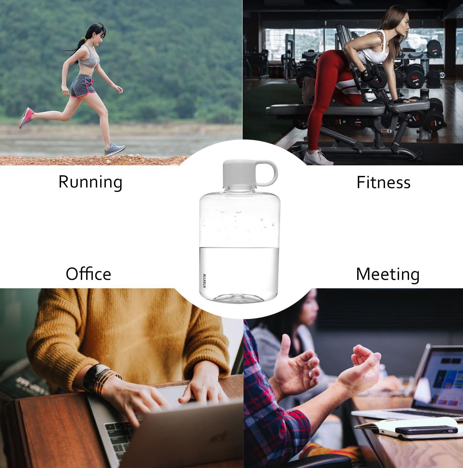 Eco-Friendly Plastic Travel Water Bottle - BPA Free, Leak Proof, Lightweight for Hiking, Gym & Outdoor Activities