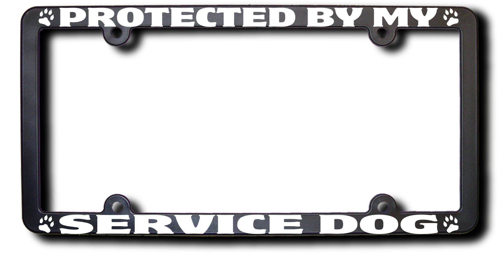Service Dog License Frame - Durable & Customizable for Your Vehicle - Perfect for Service Dog Owners & Handlers