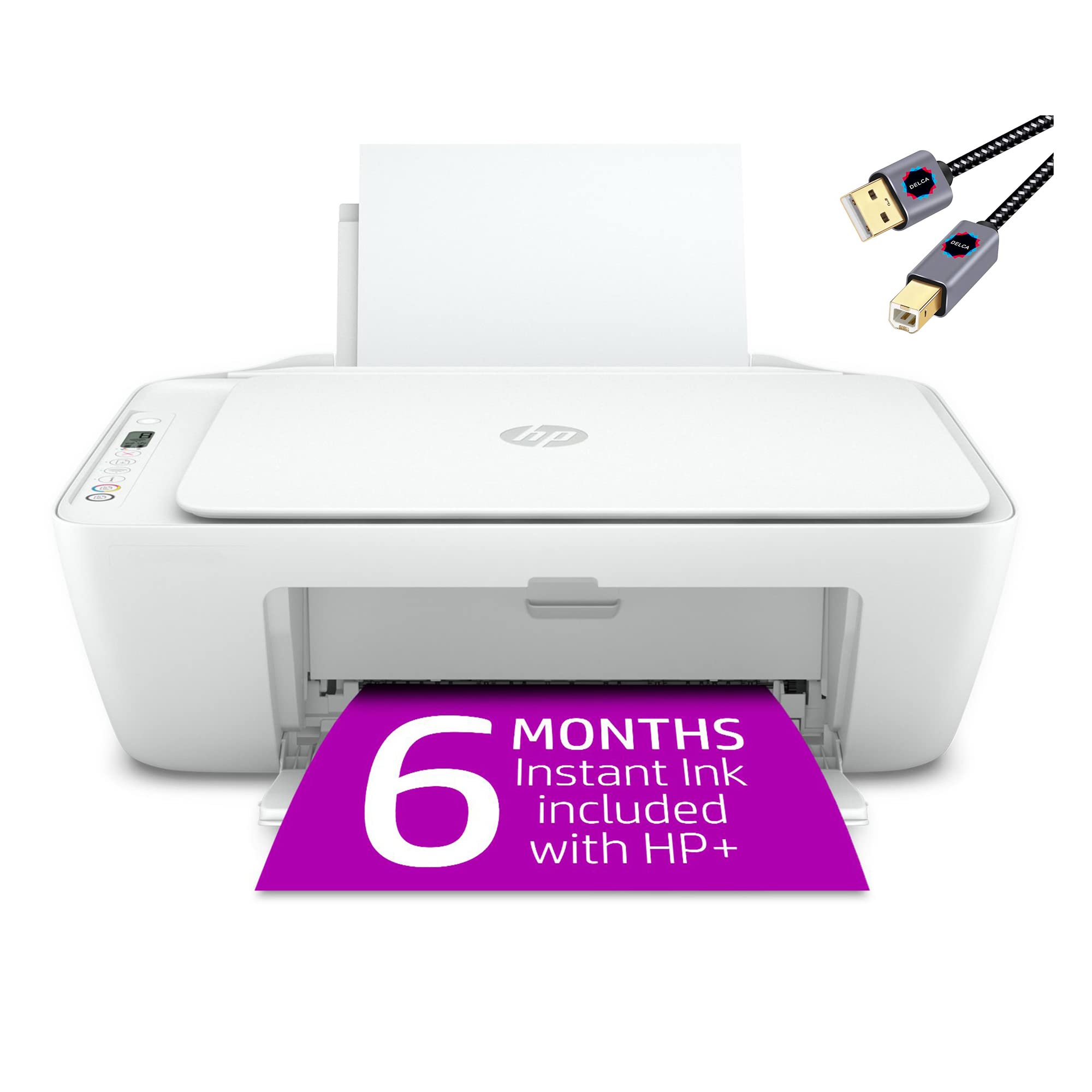 HP DeskJet 2752e Wireless All-in-One Color Inkjet Printer | Print, Copy, Scan | WiFi & USB Connectivity | Mobile & Cloud Printing | 4800 x 1200 DPI Resolution | 7.5 PPM Speed | White (Renewed) | Perfect for Home Office, School & Small Business Use