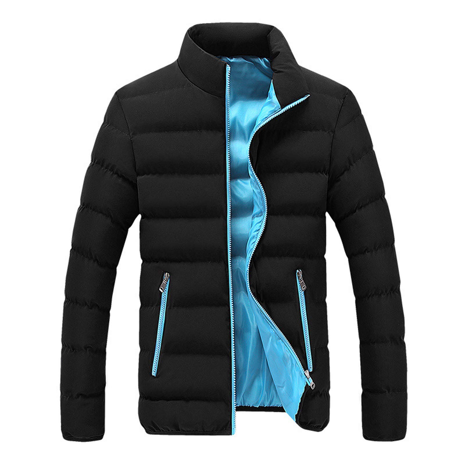 Men's Winter Warm Slim Fit Thick Bubble Coat Jacket - Windproof & Insulated Outerwear for Casual Wear, Snow Activities & Cold Weather Protection