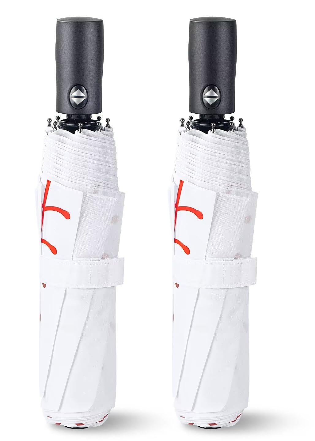 LEAGERA Oversized Baseball Umbrella 46/54 Inch - Large White Portable Collapsible Travel Sports Umbrella with Auto Open - Perfect Gift for Boys, Men & Women - Ideal for Baseball Games, Beach Outings & Outdoor Events