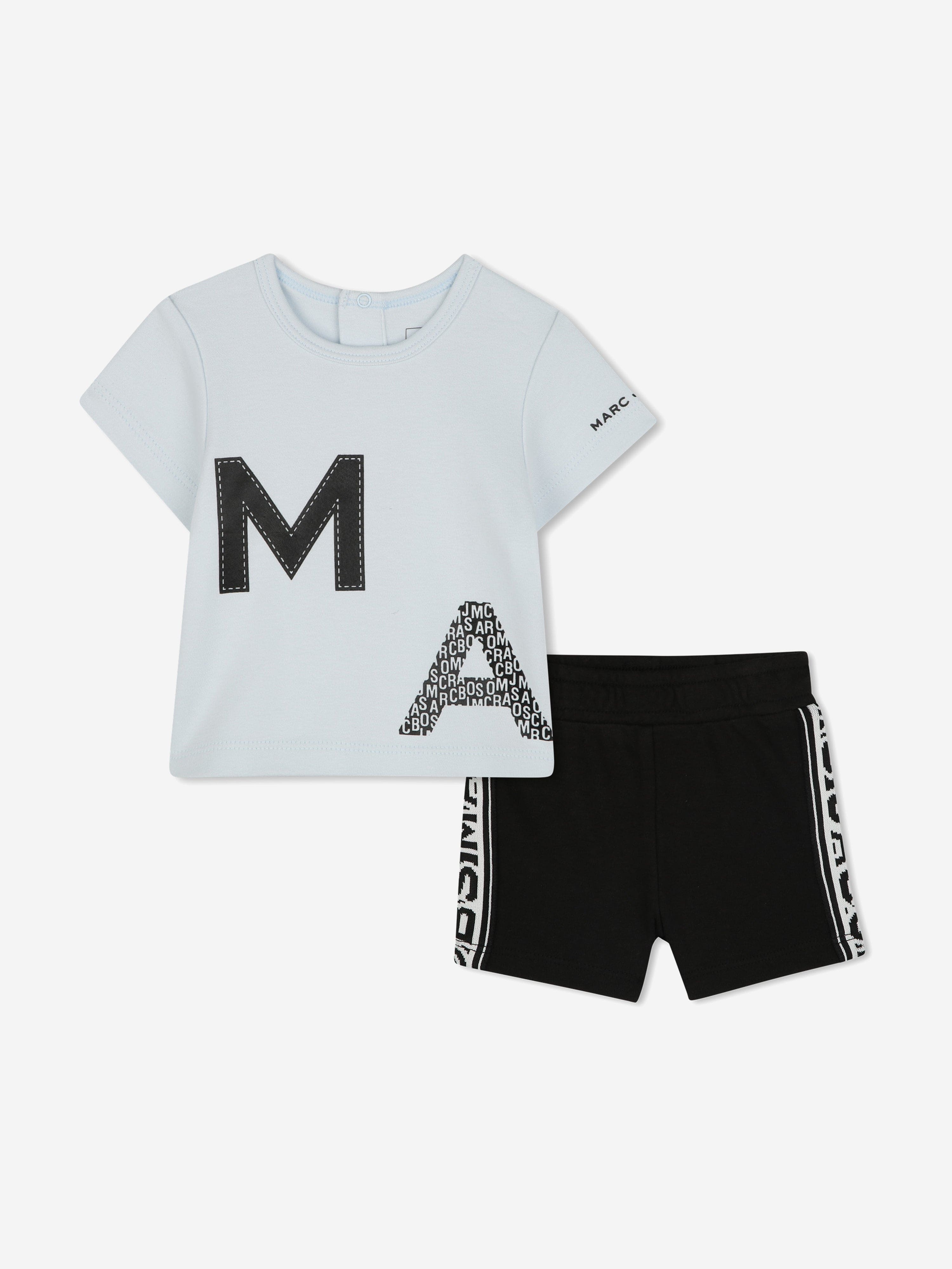 **Baby Boys' Blue T-Shirt and Shorts Set - Comfortable Cotton Outfit for Playtime & Casual Wear**