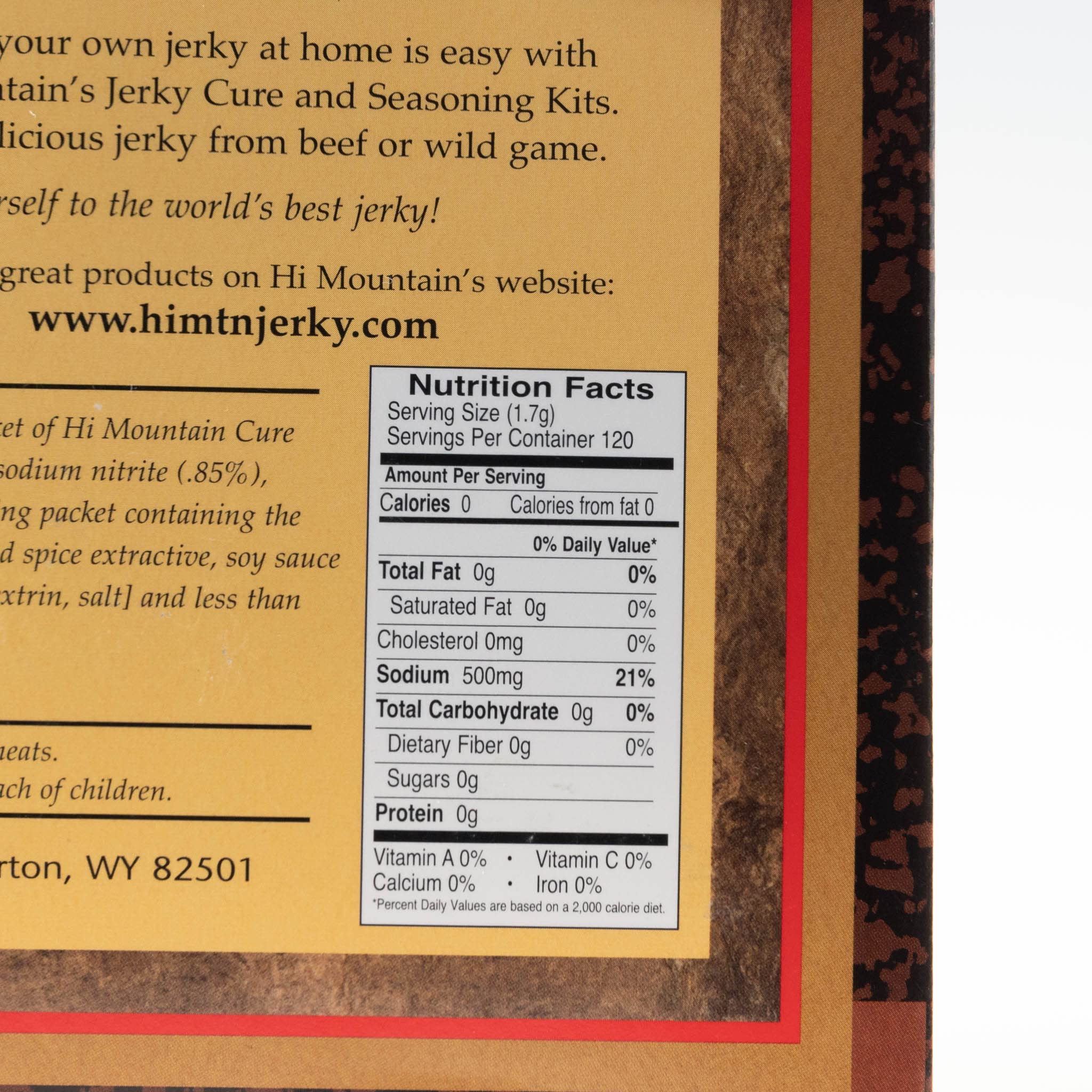 Hi Mountain Jerky Seasoning and Cure Kit - Original Blend for Homemade Beef, Deer, Elk & Venison Jerky | Season Up to 15lbs of Meat | Perfect for Camping, Hiking & Outdoor Adventures (1 Box)