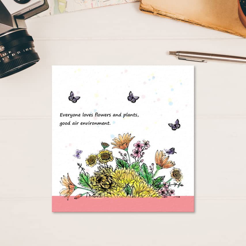 Sunflower Clear Rubber Stamps for Card Making & Scrapbooking - DIY Spring Flower Background Stamps for Bullet Journal, Handmade Crafts & Notebook Decoration - Perfect for Wedding Invitations, Greeting Cards, and Art Journaling