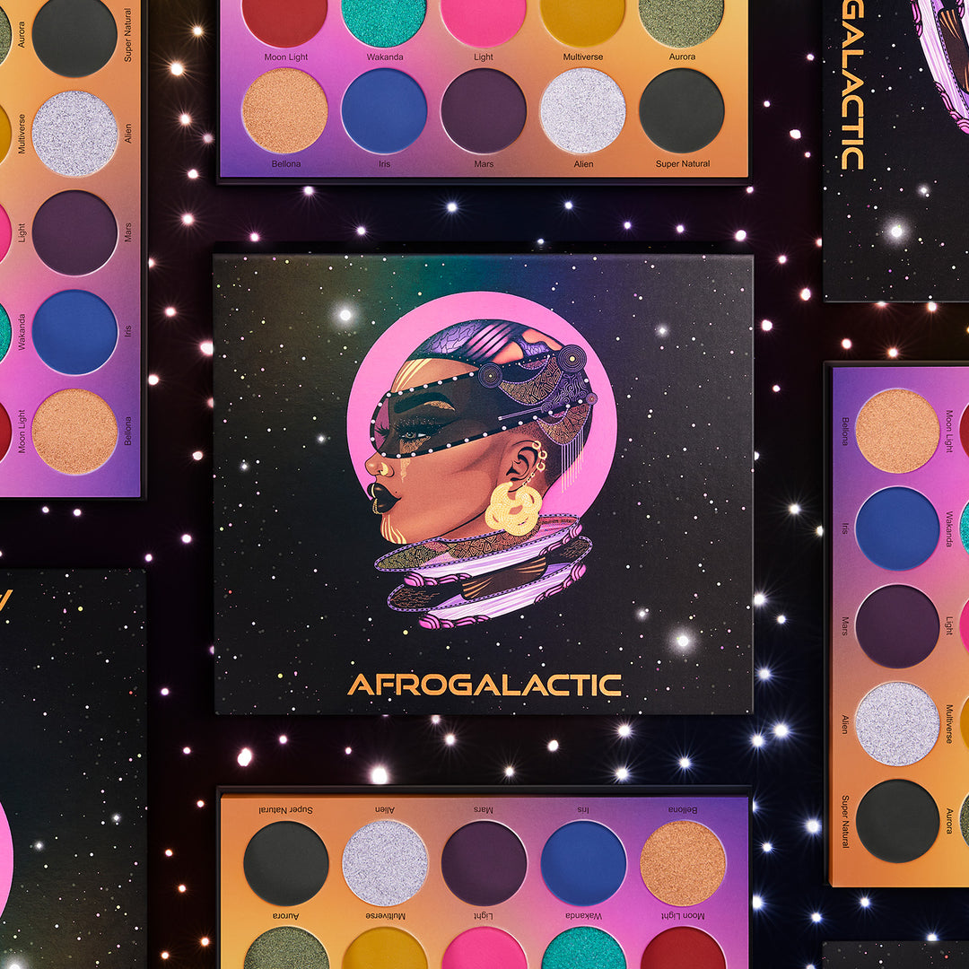 Afrogalactic Eyeshadow Palette - 12 Vibrant Colors for Bold Makeup Looks | Perfect for Party, Festival & Creative Eye Makeup
