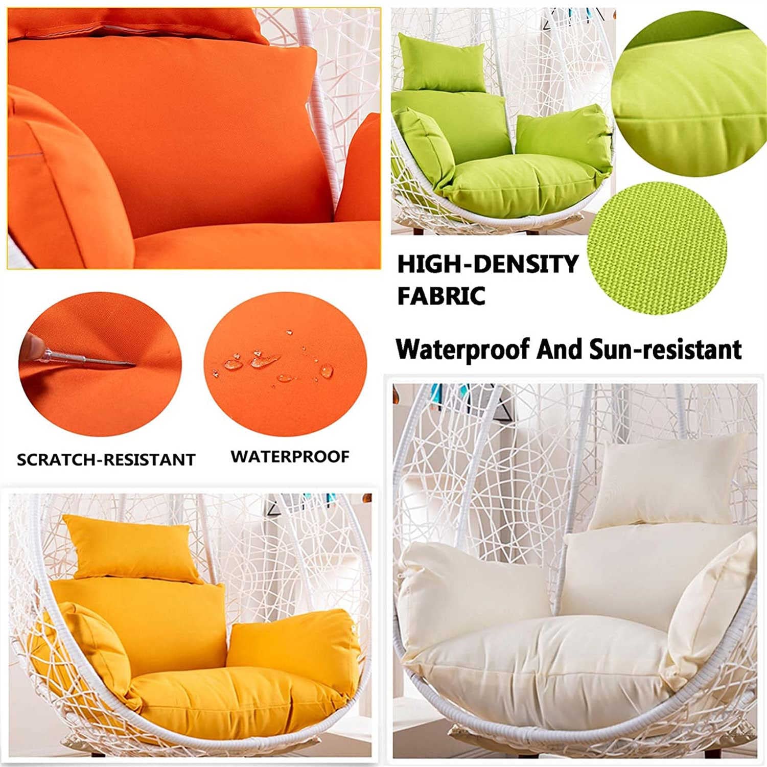 Thickened Hanging Basket Seat Cushion - Comfortable Swing Egg Chair Pad for Indoor & Outdoor Use - Perfect for Patio, Garden, Yard, and Hammock Relaxation