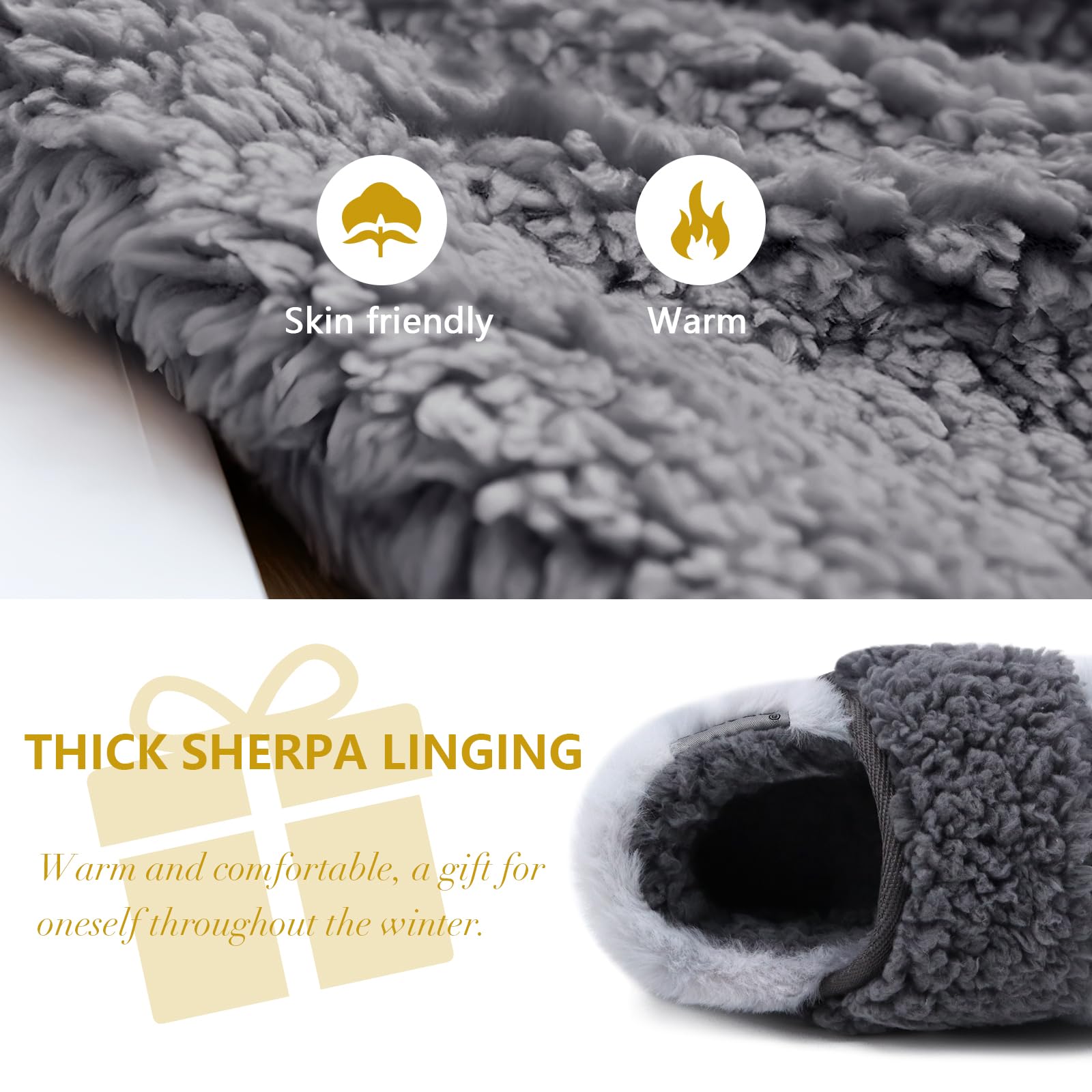 COFACE Women's Memory Foam House Slippers - Soft Fluffy Indoor/Outdoor Slides for Ladies - Perfect for Home, Office, and Travel Comfort
