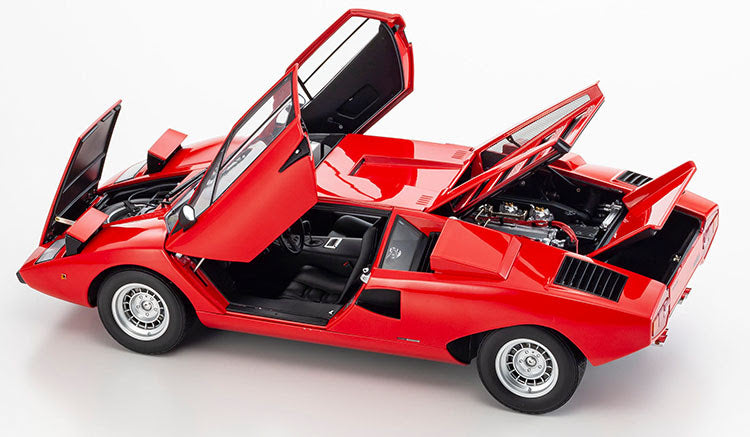 Kyosho 1:12 Scale Lamborghini Countach LP400 Diecast Model Car - Red - Collectible Display & Racing Toy for Adults & Kids - Perfect for Home Decoration, Gift Giving & Car Enthusiasts