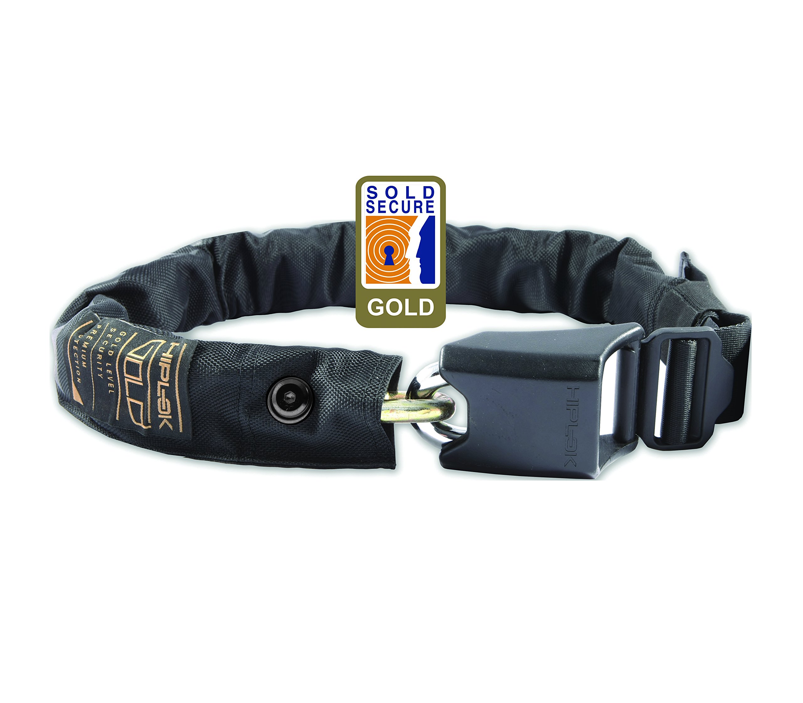 Hiplok Gold Wearable Bike Chain Lock - Secure Bicycle Anti-Theft Lock for Outdoor Cycling, Commuting & Urban Use