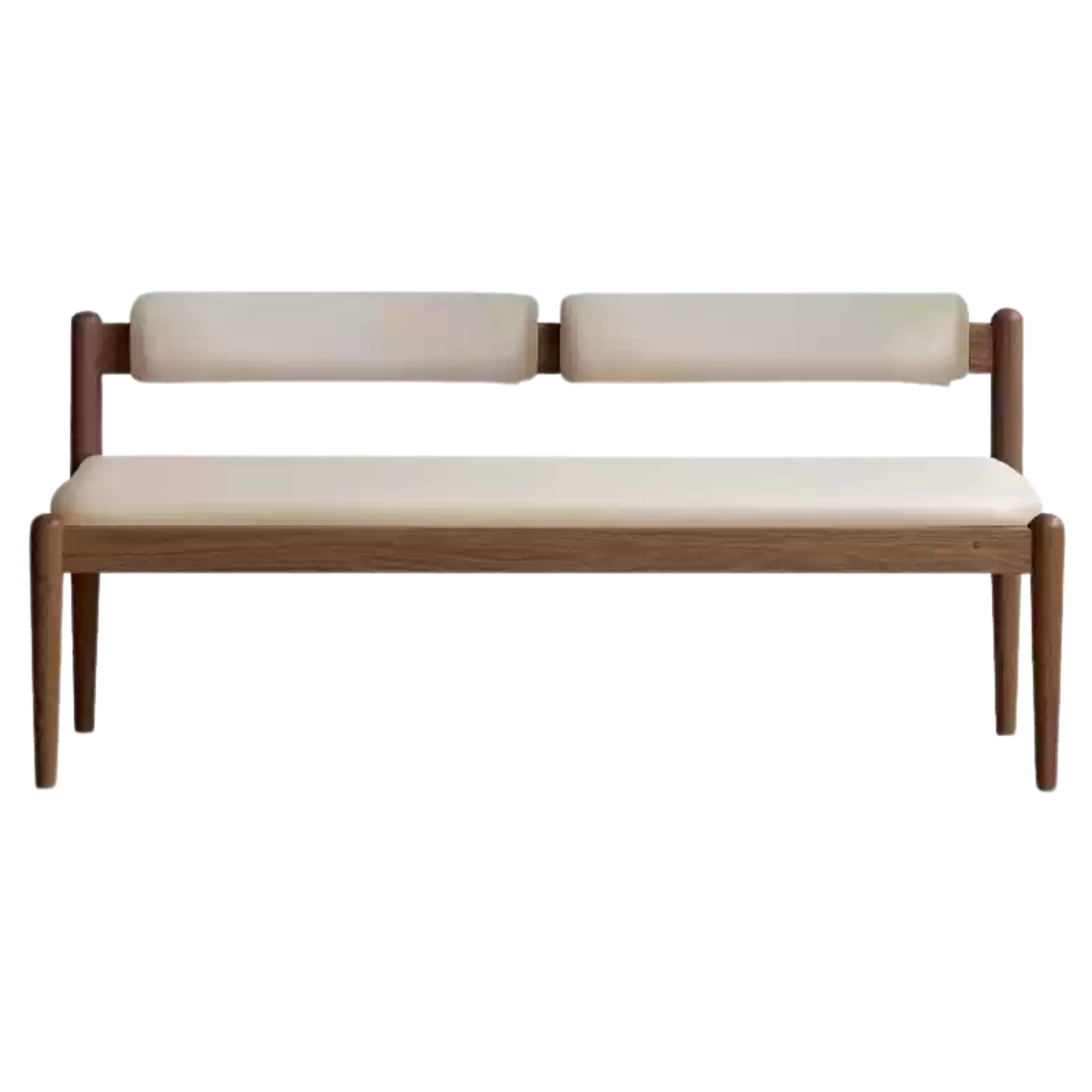 Solid Oak & Black Walnut Wooden Soft Bench - Handcrafted Wooden Stool for Entryway, Bedroom, Living Room & Outdoor Use