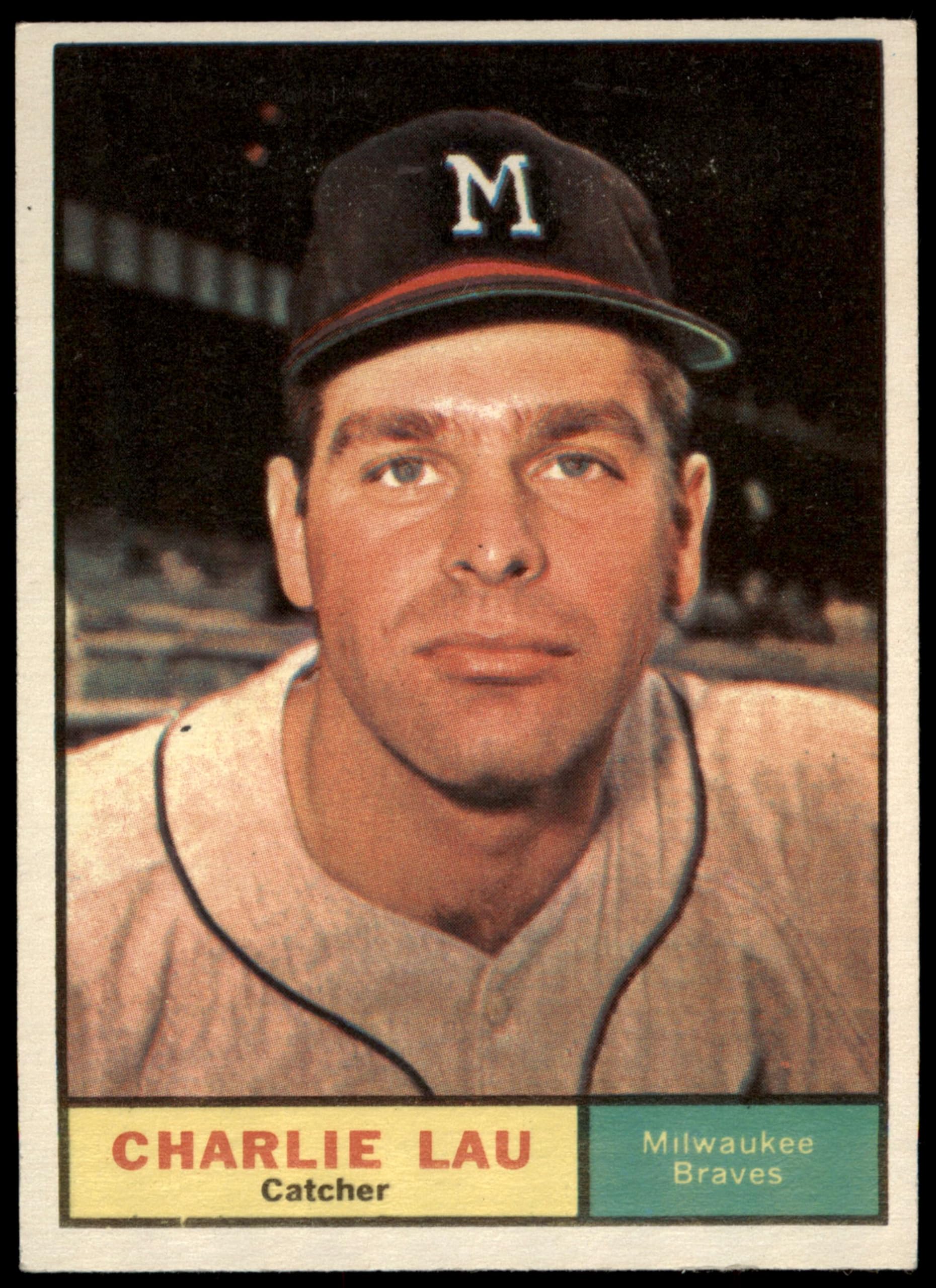 1961 Topps #261 Charlie Lau Milwaukee Braves Baseball Card - EX Condition - Vintage MLB Collectible for Fans & Memorabilia Enthusiasts