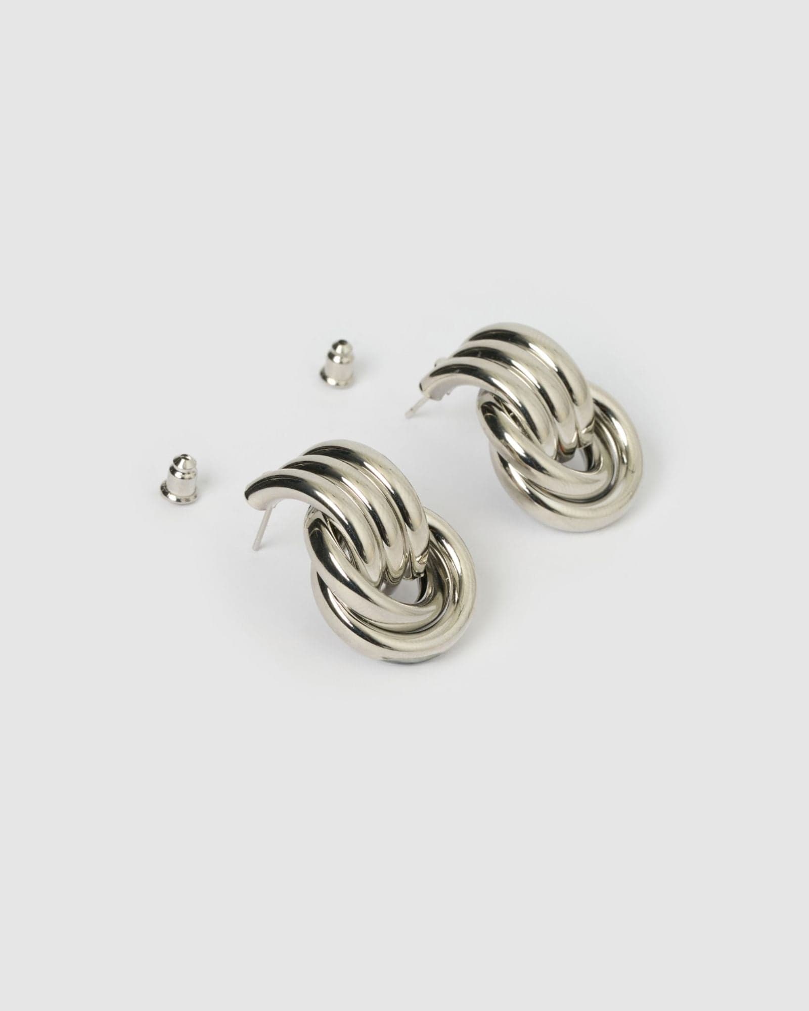Izoa Fusion Stud Earrings - Sterling Silver Hypoallergenic Earrings for Women | Perfect for Everyday Wear, Parties & Gifts