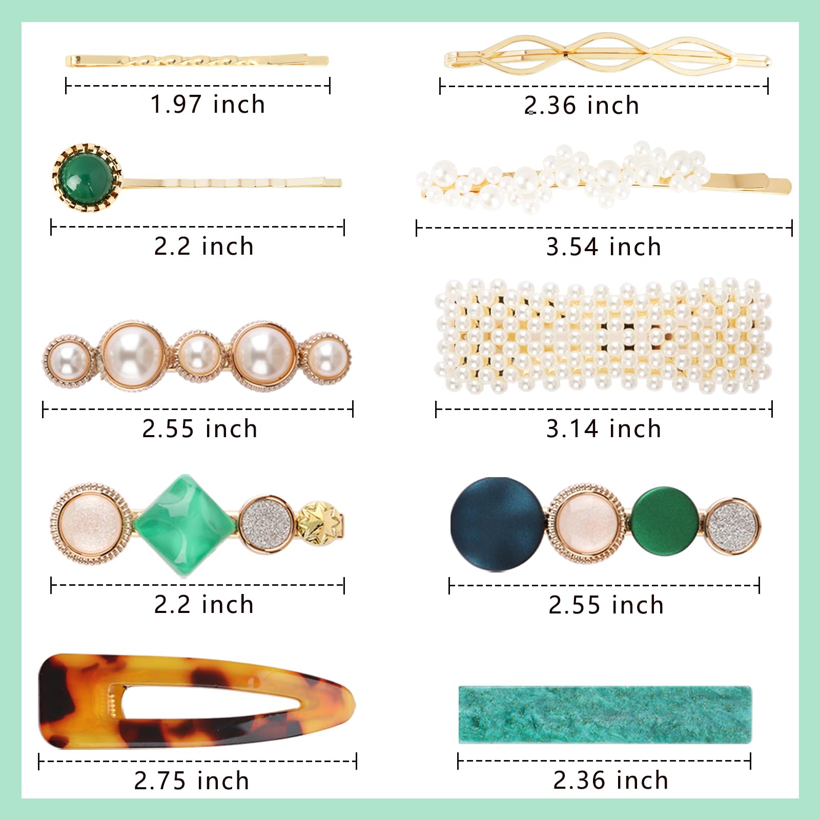 28PCS Pearl Acrylic Resin Hair Clips Set - Brown Alligator Barrettes, Geometric Hairpins & Gold Duckbill Bobby Pins - Shimmering Hair Accessories for Women - Perfect for Weddings, Parties & Everyday Styling
