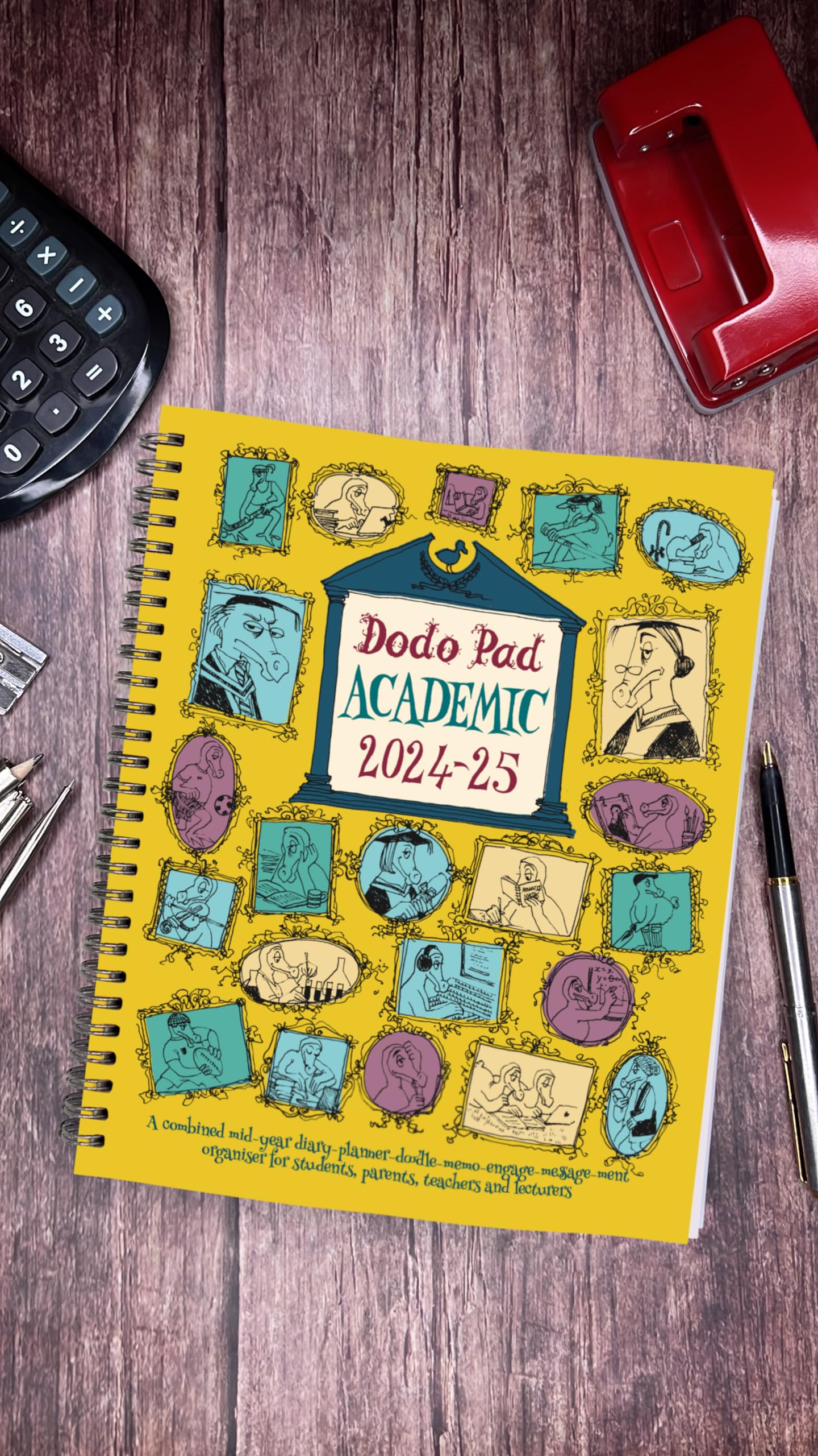 The Dodo Pad Academic 2024-2025 Mid Year Desk Diary Planner - Week to View Student Organizer for Teachers, Parents & Scholars | Perfect for School Scheduling, Homework Tracking & Classroom Planning