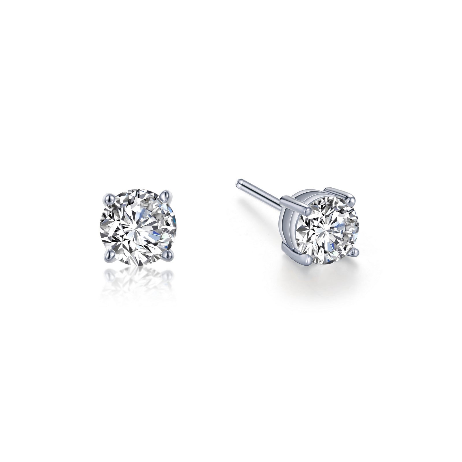 1 CTW 4 Prong Stud Earrings - Classic Diamond Stud Earrings for Women, 14K White Gold, Perfect for Everyday Wear & Special Occasions