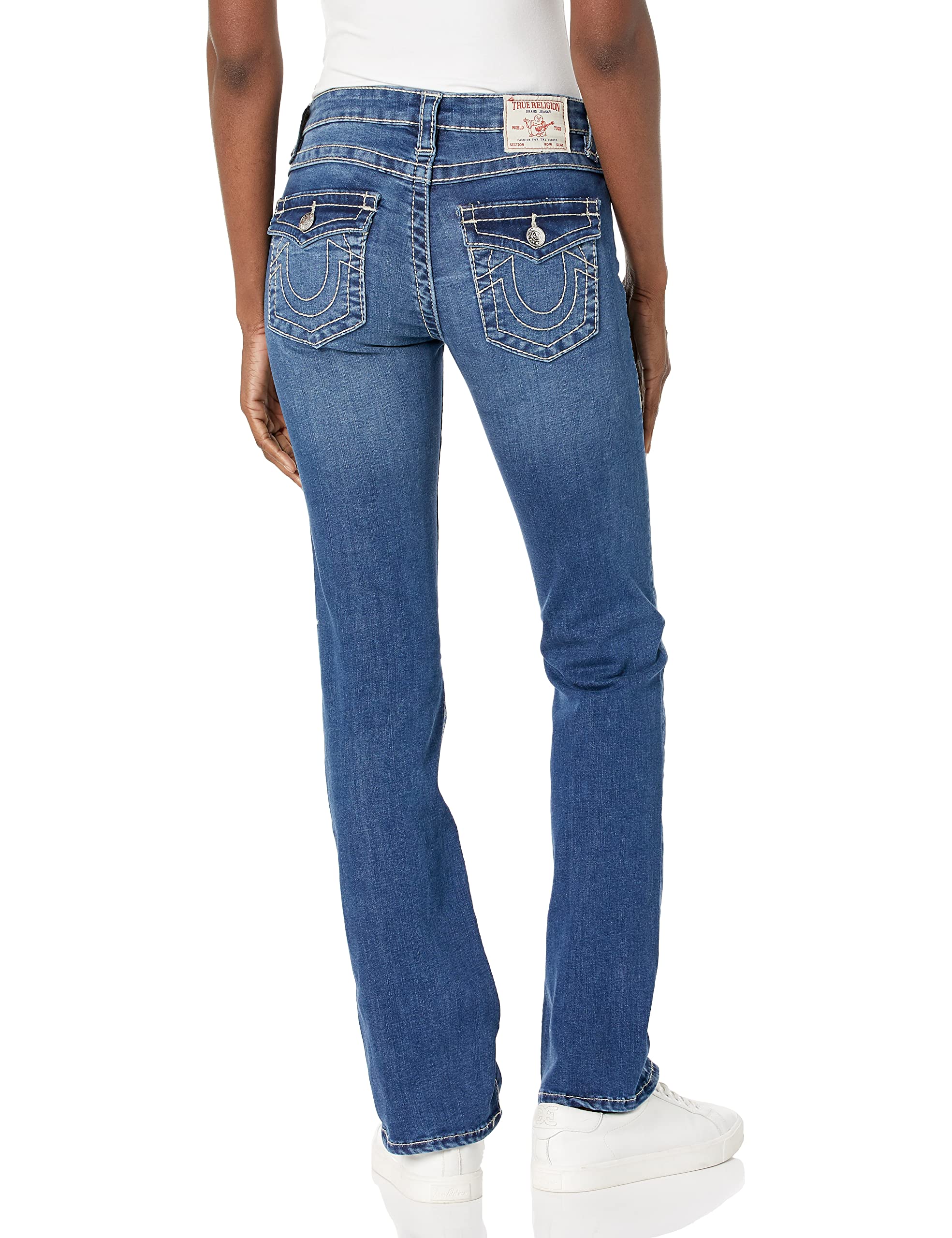 True Religion Women's Billie Big T Super Skinny Jeans with Flap Pocket - High Waist Stretch Denim Pants for Casual Wear & Night Out