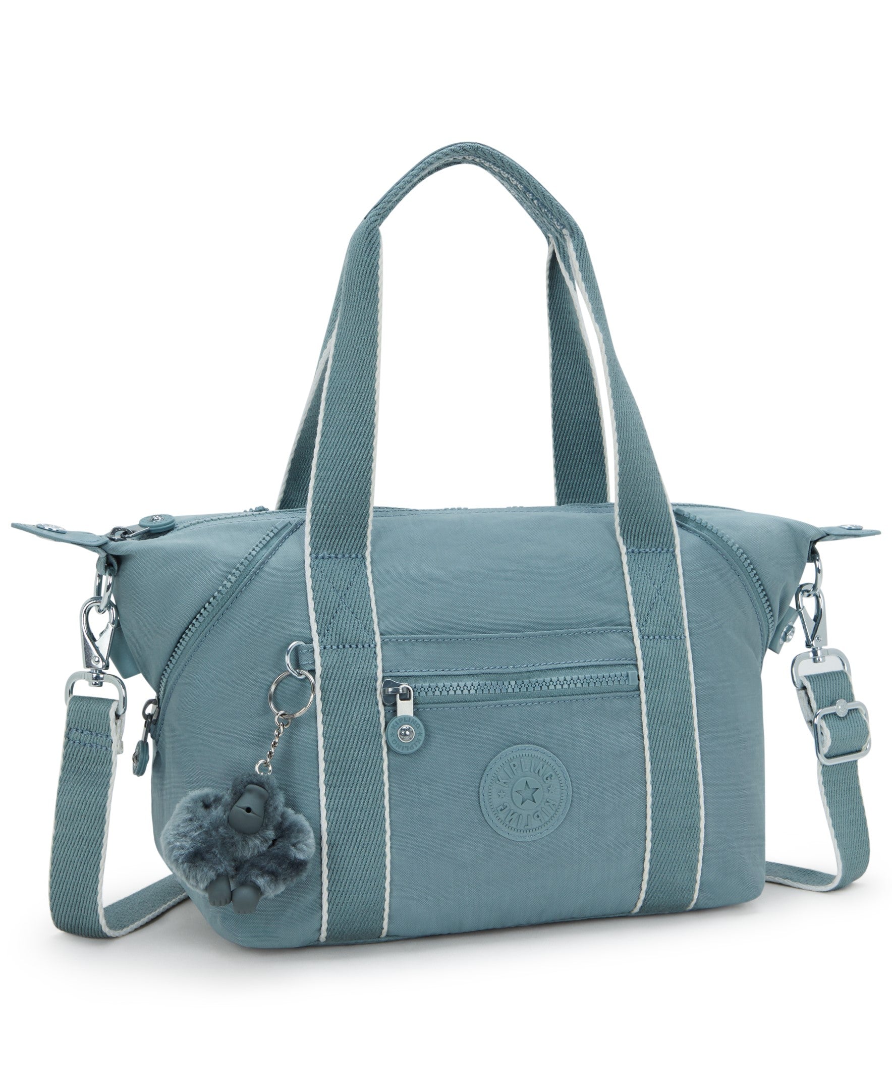 Kipling Art Mini Shoulder Bag for Women - Lightweight Crossbody Purse with Adjustable Strap, Relaxed Grey - Perfect for Travel, Work & Everyday Use