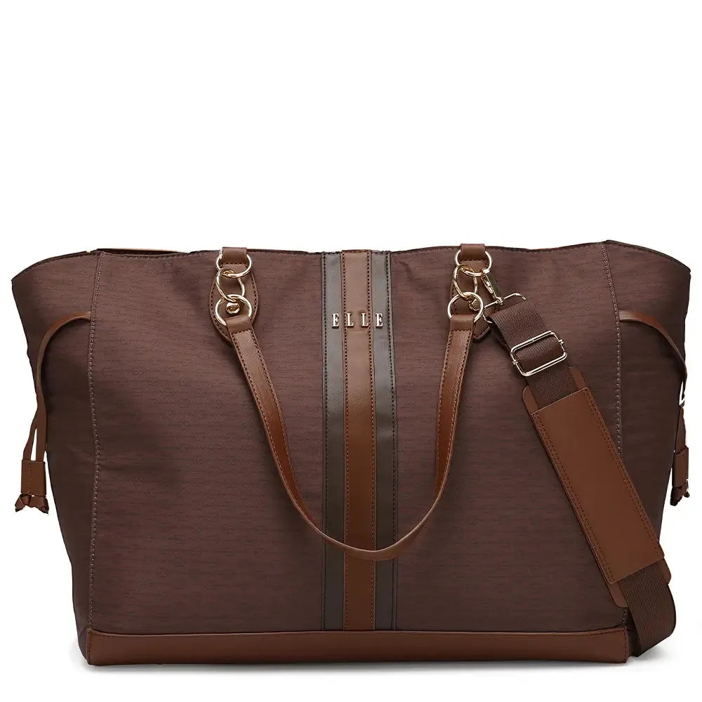 Eleganza 32L Monogram Weekender Tote Bag - Stylish Travel & Gym Bag for Women | Perfect for Weekend Getaways, Business Trips & Workout Essentials