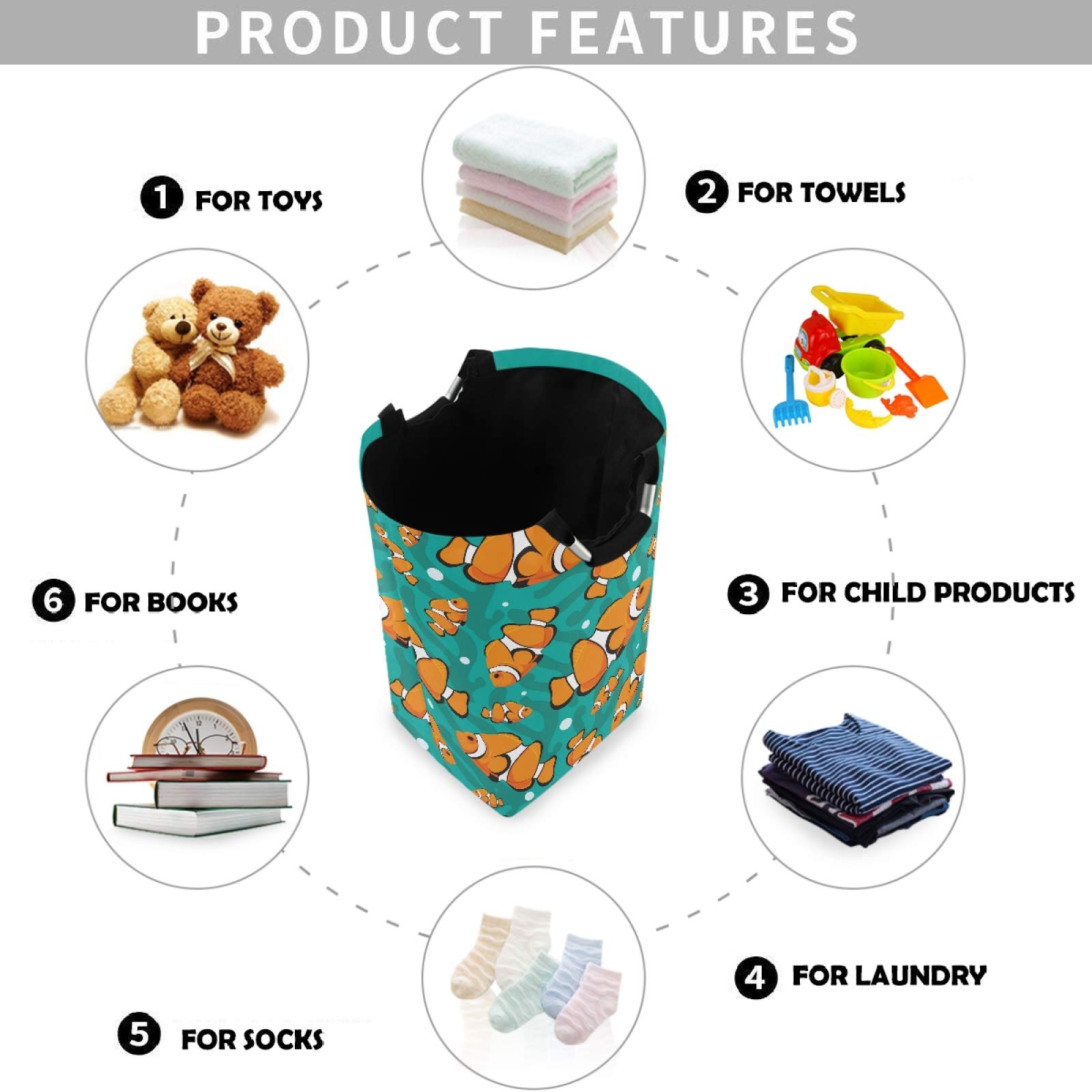 Visesunny Large Capacity Laundry Hamper Basket - Breathable Oxford Cloth Storage Organizer for Clothes, Toys & Linens | Perfect for Bedroom, Bathroom, Dorm & Kids Room | Space-Saving Home Organization Solution