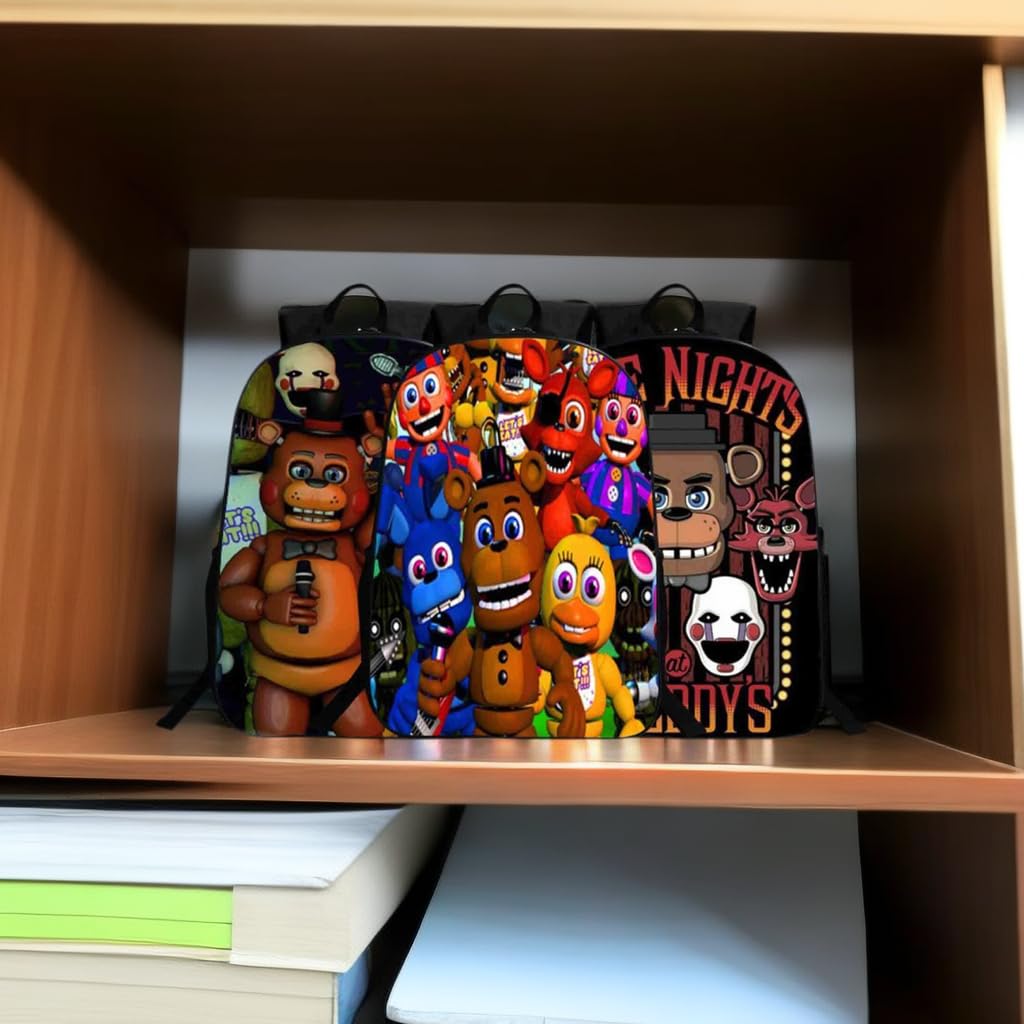 FNAF Backpack for Kids & Adults - Five Nights at Freddy's Themed School Bag, Laptop Backpack for Men & Women - Perfect for School, Travel, and Gaming Conventions