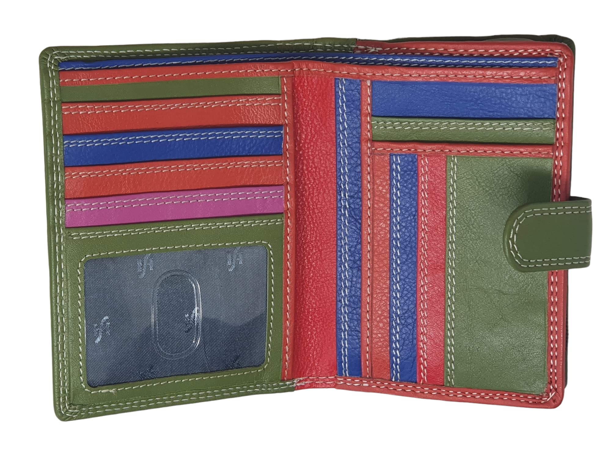 Women's Genuine Leather Slim Credit Card Holder - RFID Blocking Palm Wallet for Everyday Use & Travel | Holds Multiple Cards & Cash | Compact & Stylish Purse for Women