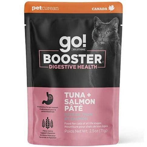 Premium Go! Solutions Booster Digestive Health Wet Cat Food - Tuna & Salmon Pate for Sensitive Stomach | Supports Digestion & Nutrient Absorption | Ideal for Indoor Cats & Kittens with Food Sensitivities