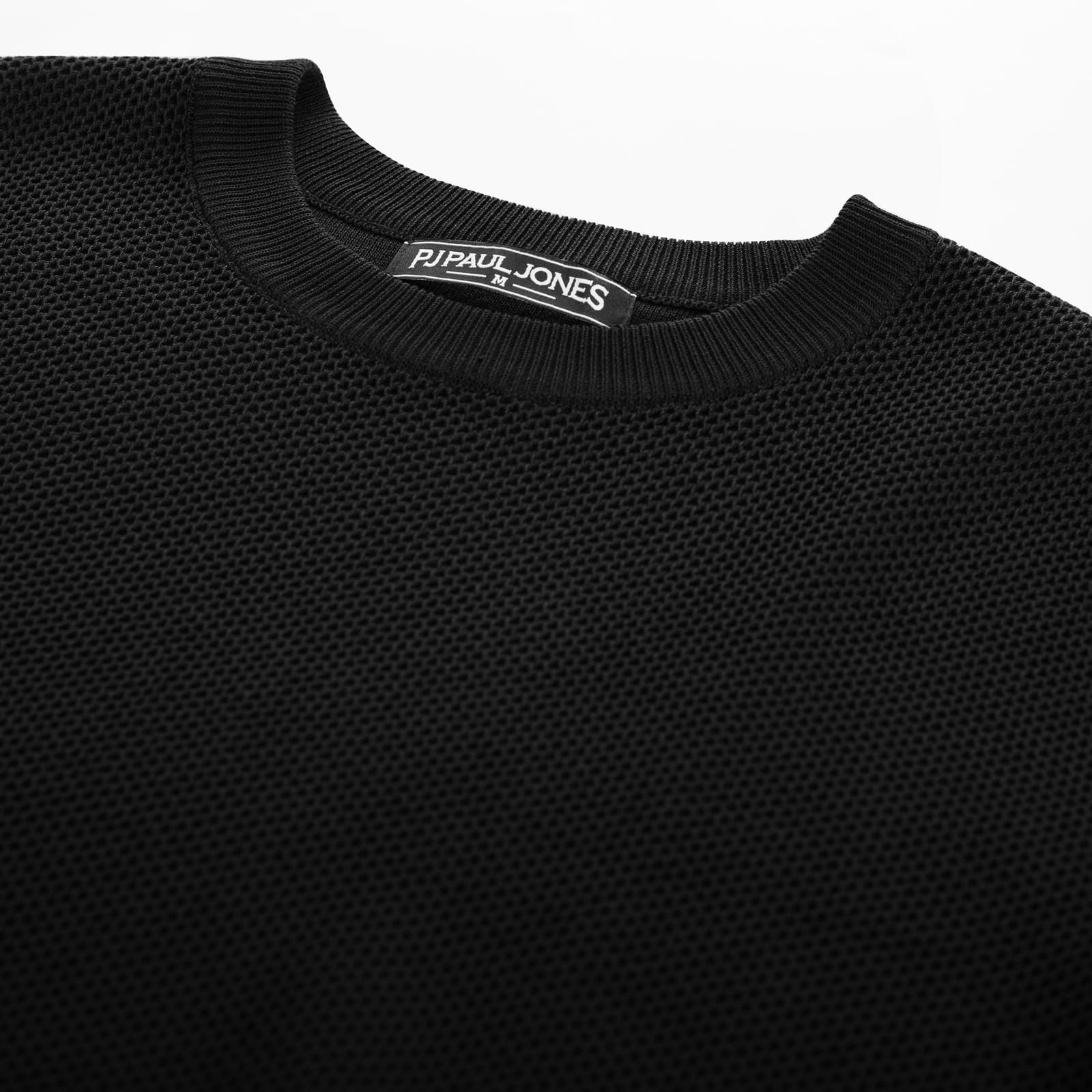 PJ PAUL JONES Men's Honeycomb Waffle Knit T-Shirt - Breathable Short Sleeve Crewneck Pullover Tee for Casual Wear, Lounge & Everyday Outfits