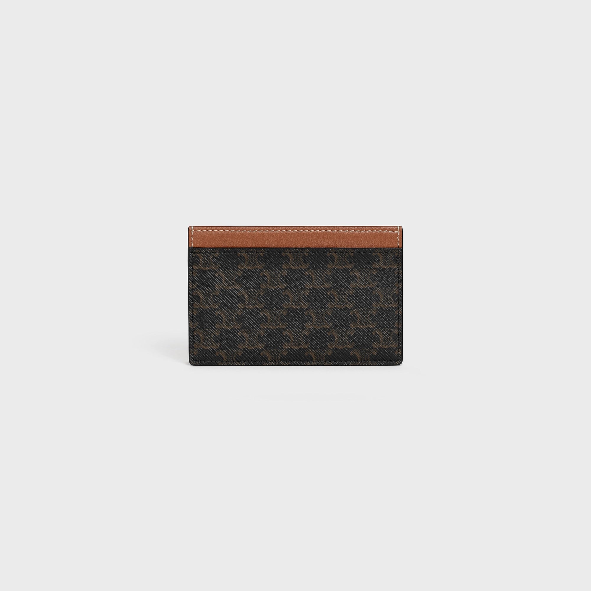 Celine Triomphe Canvas Card Holder with Celine Print - Slim Wallet for Credit Cards & IDs | Perfect for Everyday Use, Travel, and Minimalist Lifestyle