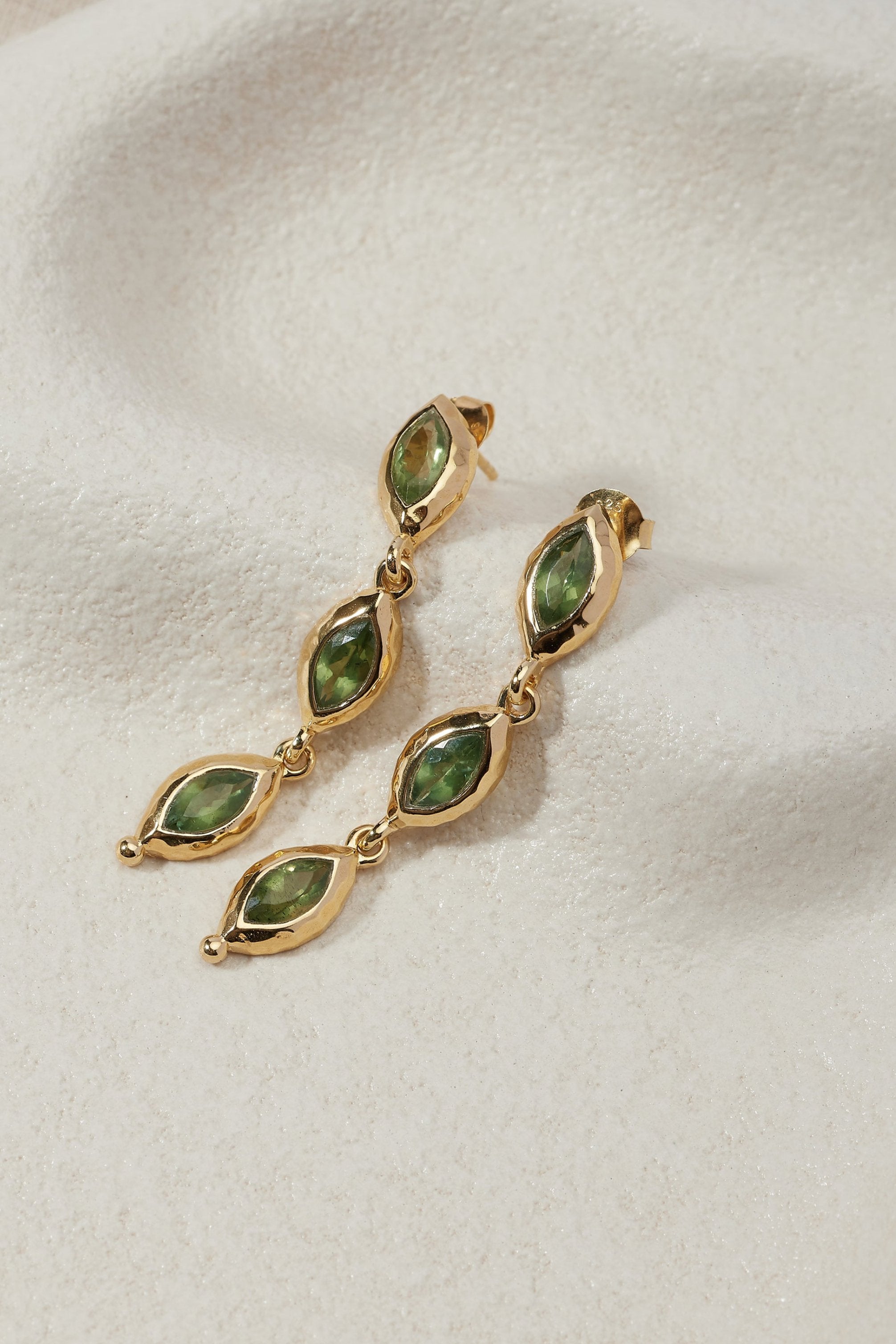 Isabella Marquise Apatite Gold Earrings - Elegant Blue Gemstone Jewelry for Women | Perfect for Parties, Weddings & Special Occasions