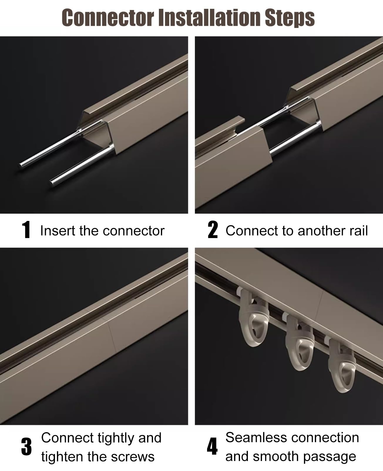 Heavy Duty Ceiling Mount Curtain Track - 2.1m (6.9ft) White Elegant Slide Rail System for Room Dividers, Shower Curtains & Window Drapes | Perfect for Living Rooms, Bedrooms & Bathrooms