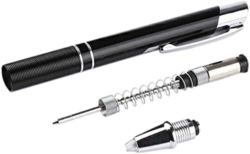 GS GLOWSEEN LED Lighted Tip Penlight - 2 Pack White Light Ballpoint Flashlight Writing Pens for Night Writing, Emergency Use, Camping & Outdoor Activities