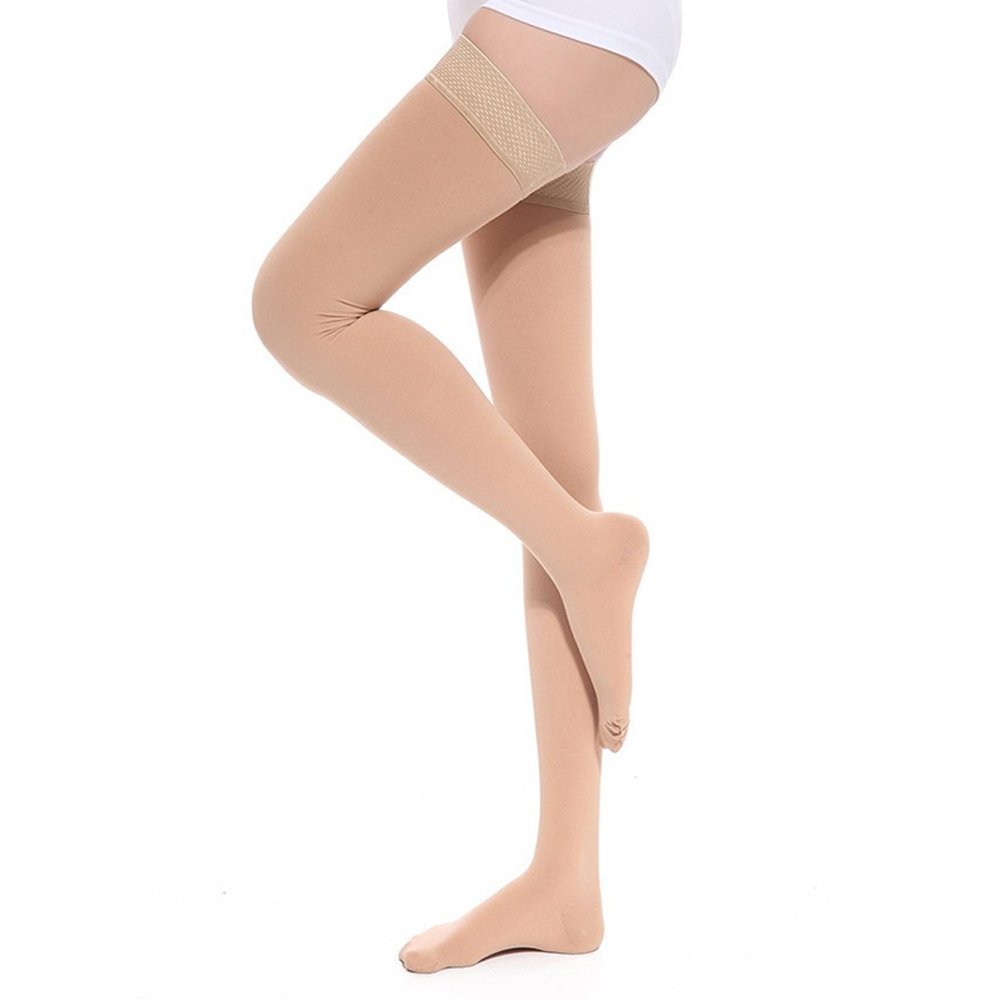 Best 20-30 mmHg Thigh High Compression Socks for Men & Women - Medical Grade Support for Circulation, Varicose Veins & Swelling Relief - Perfect for Nurses, Travelers & Athletes