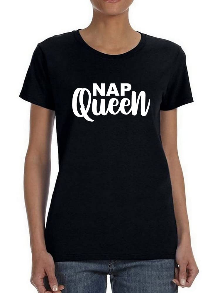 Nap Queen Graphic Tee for Women - Comfortable Cotton Funny Sleep Shirt - Perfect for Lounging, Sleepovers & Relaxing at Home