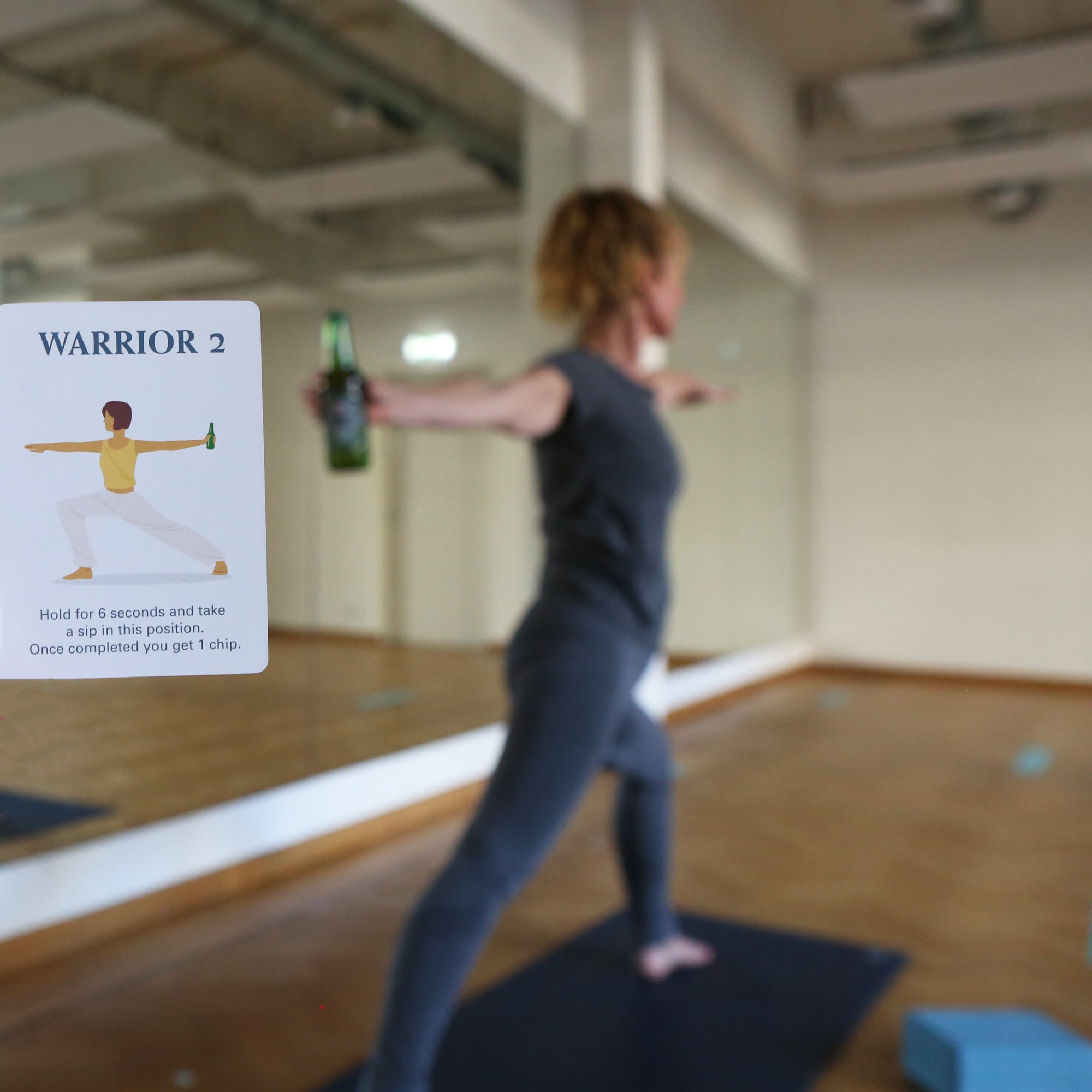 Beer Yoga Mat - Non-Slip Eco-Friendly Yoga Mat for Beer Yoga Classes & Fun Workouts | Perfect for Home, Studio, and Outdoor Yoga Sessions