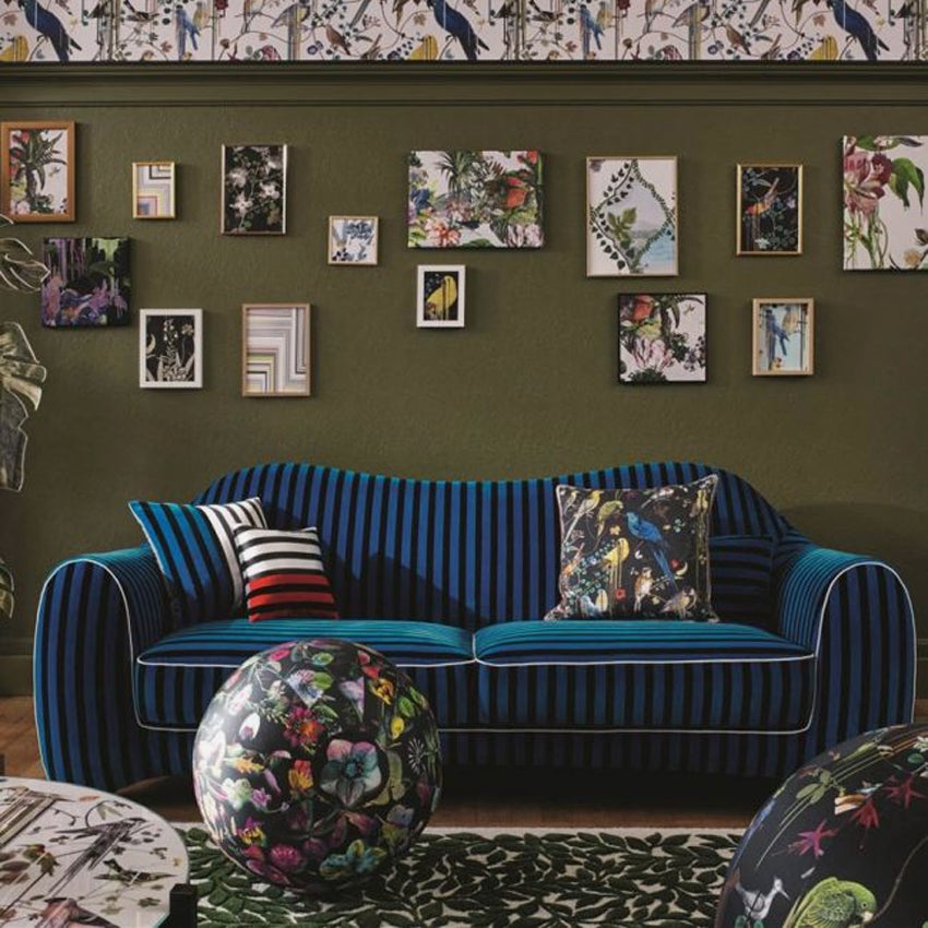 Christian Lacroix Birds Sinfonia Decorative Throw Pillow Cover - Luxury Bohemian Home Decor for Living Room, Bedroom & Sofa