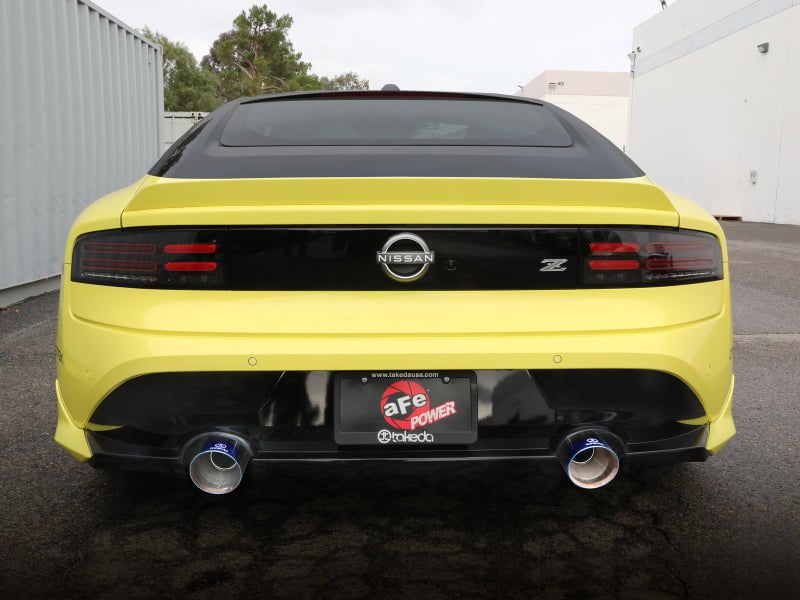 aFe 2023 Nissan Z V6 3.0L (TT) Takeda Stainless Steel Axle Back Exhaust System with Blue Flame Tip - High Performance Exhaust for Enhanced Sound & Power - Perfect for Street Racing & Car Enthusiasts